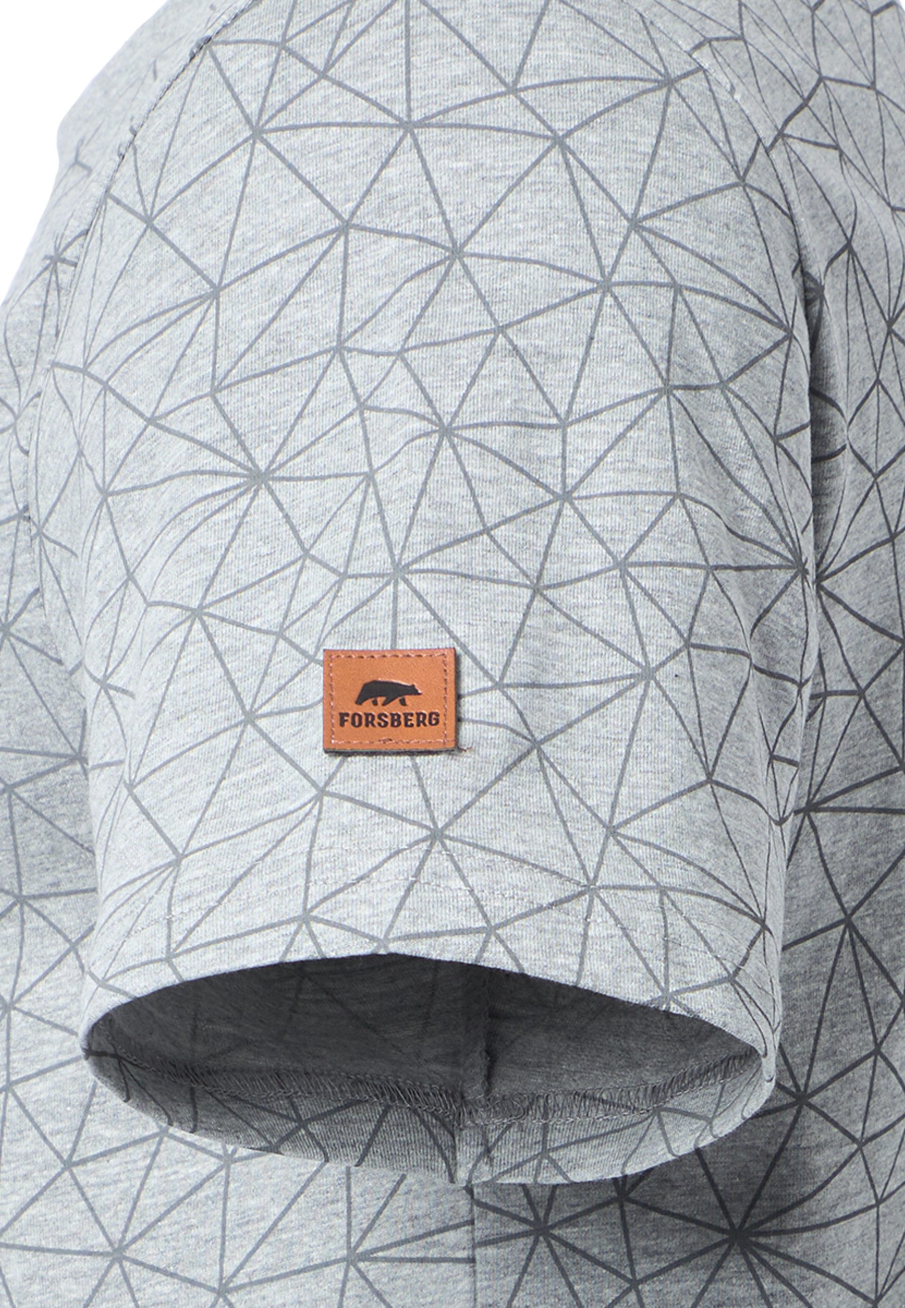 FORSBERG T-Shirt mit Polygonmuster