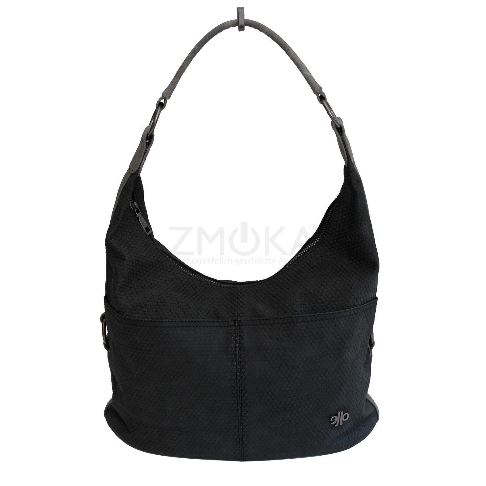Jennifer Jones Handtasche Jennifer Jones - moderne Damen Schultertasche Handtasche Shopper Schwarz | Handtaschen