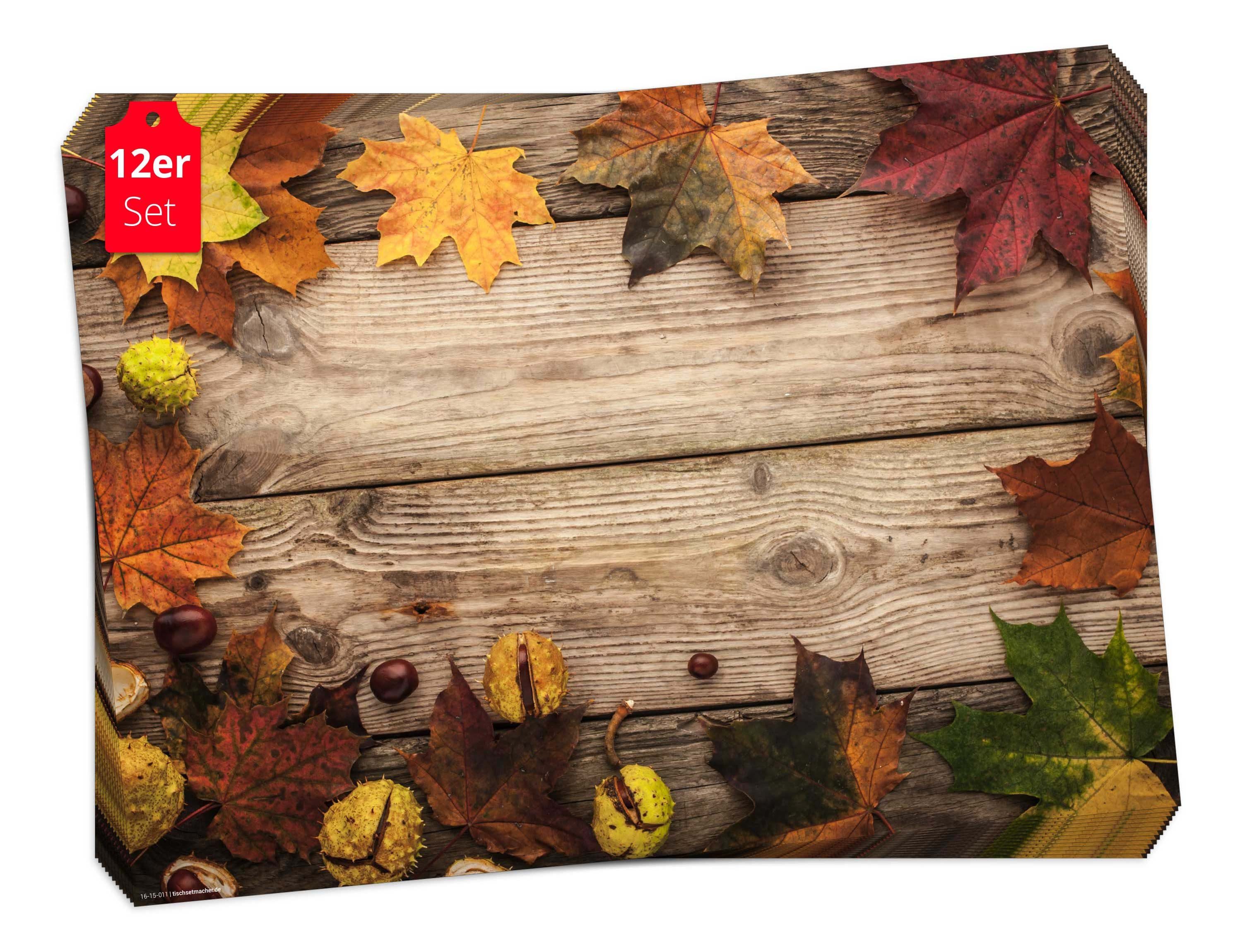 Tischsetmacher Platzset Tischsets I Platzsets - Herbstdeko - Herbst - Ahorn günstig online kaufen