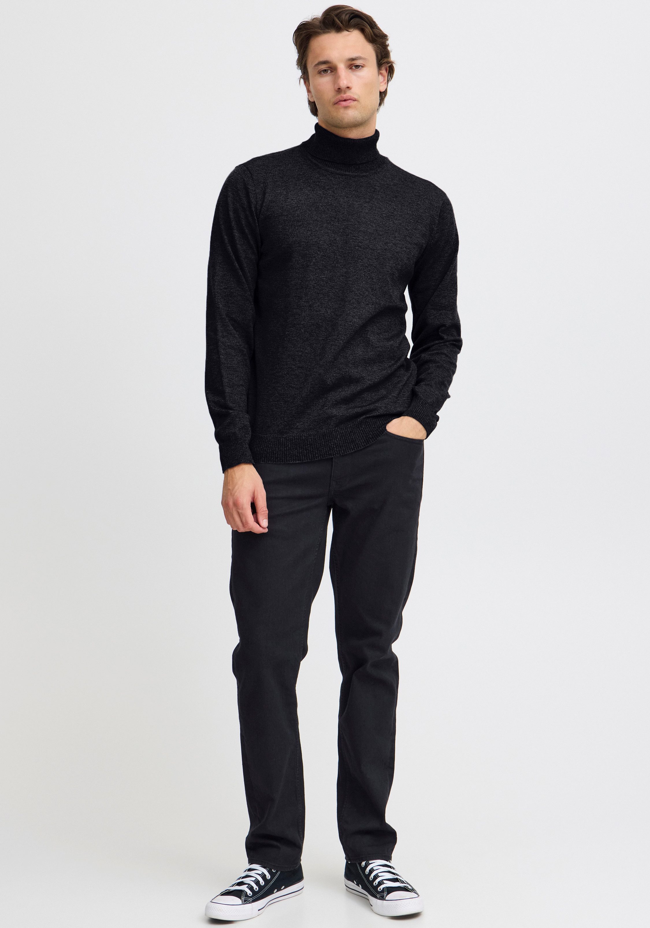 Blend Rollkragenpullover BHBRUTON roll neck knit Regular Fit, aus Polyester, mit Rollkragen, normaler Schnitt