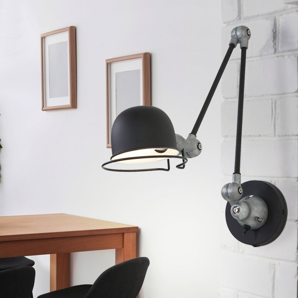 Steinhauer LIGHTING verstellbar Wand Spot schwarz nicht Leuchtmittel inklusive, Wandleuchte, Gelenk Strahler Lampe Leuchte