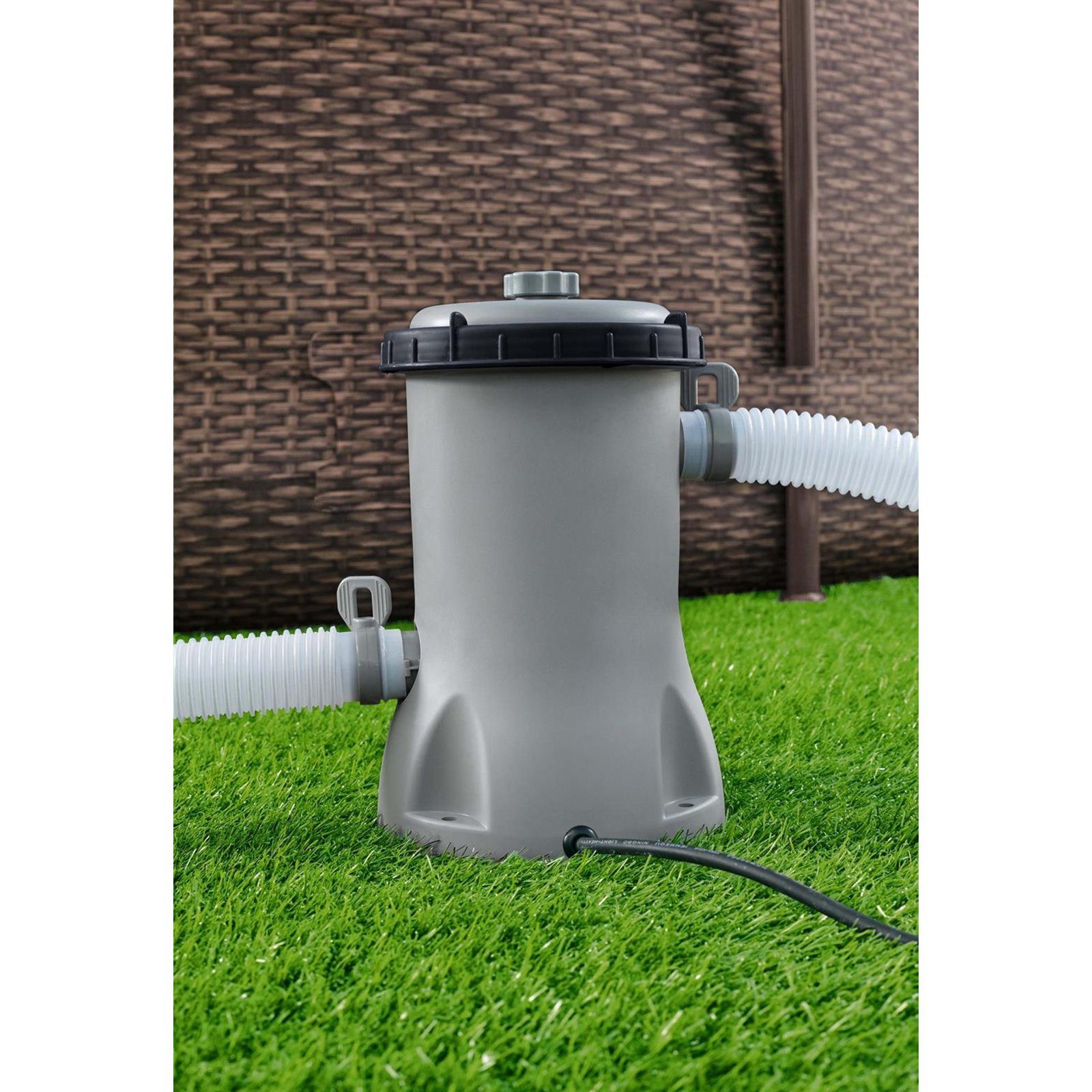 BESTWAY Pool-Filterpumpe Kartuschenfilter Poolreinigung 2.006 l/h 530 gal (Flowclear™, Artikelnummer des Herstellers Bestway®: 58383), Filterpumpe mit Filterkartusche