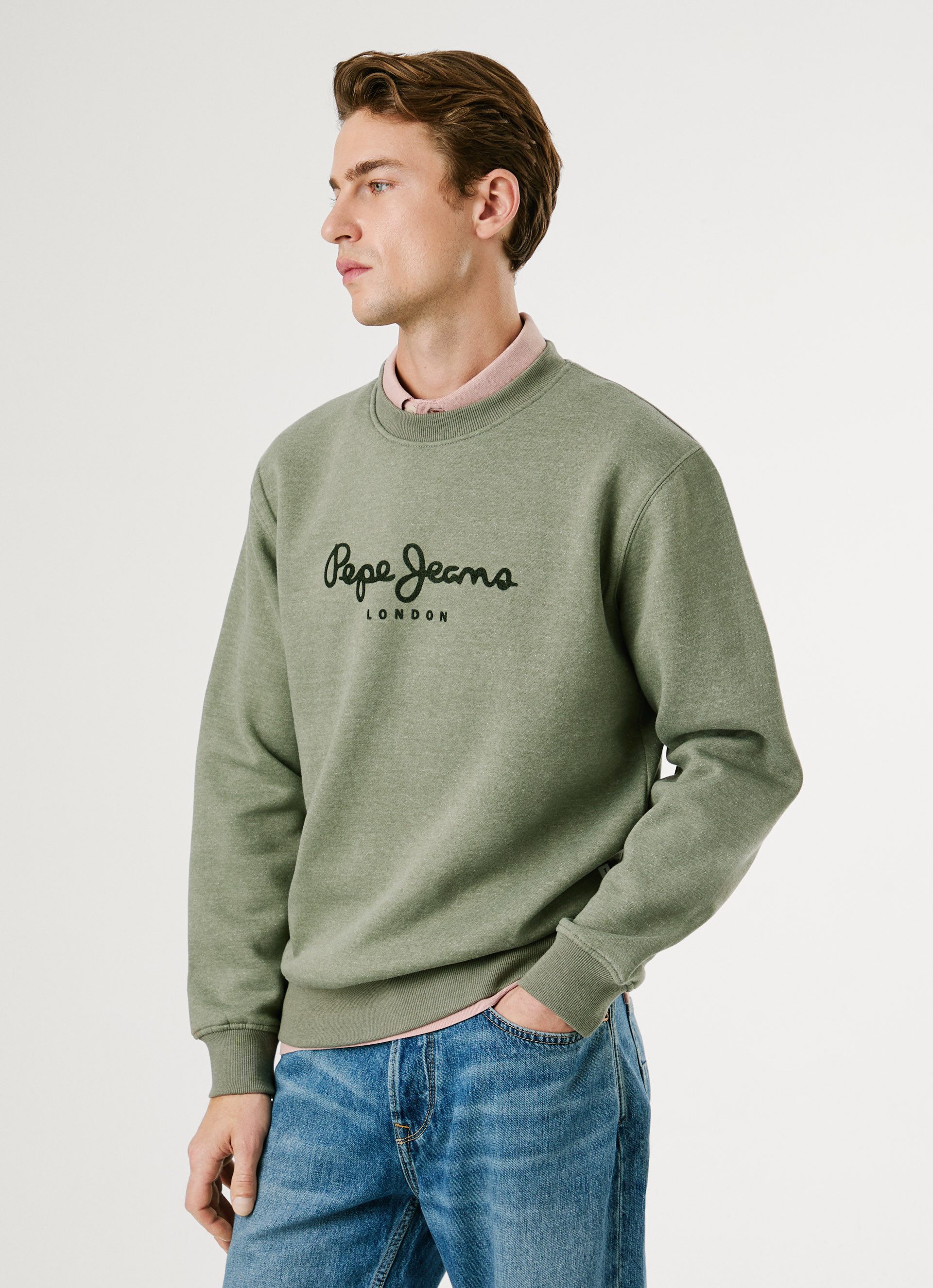 Pepe Jeans Sweatshirt MACBETH MELANGE CREW Rundhalsausschnitt, Logo günstig online kaufen
