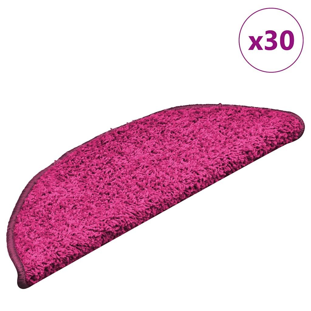 vidaXL Stufenmatte Stufenmatten 30 Stk. 56x17x3 cm Rosa Halbrund, Rechteckig, Höhe: 3 mm