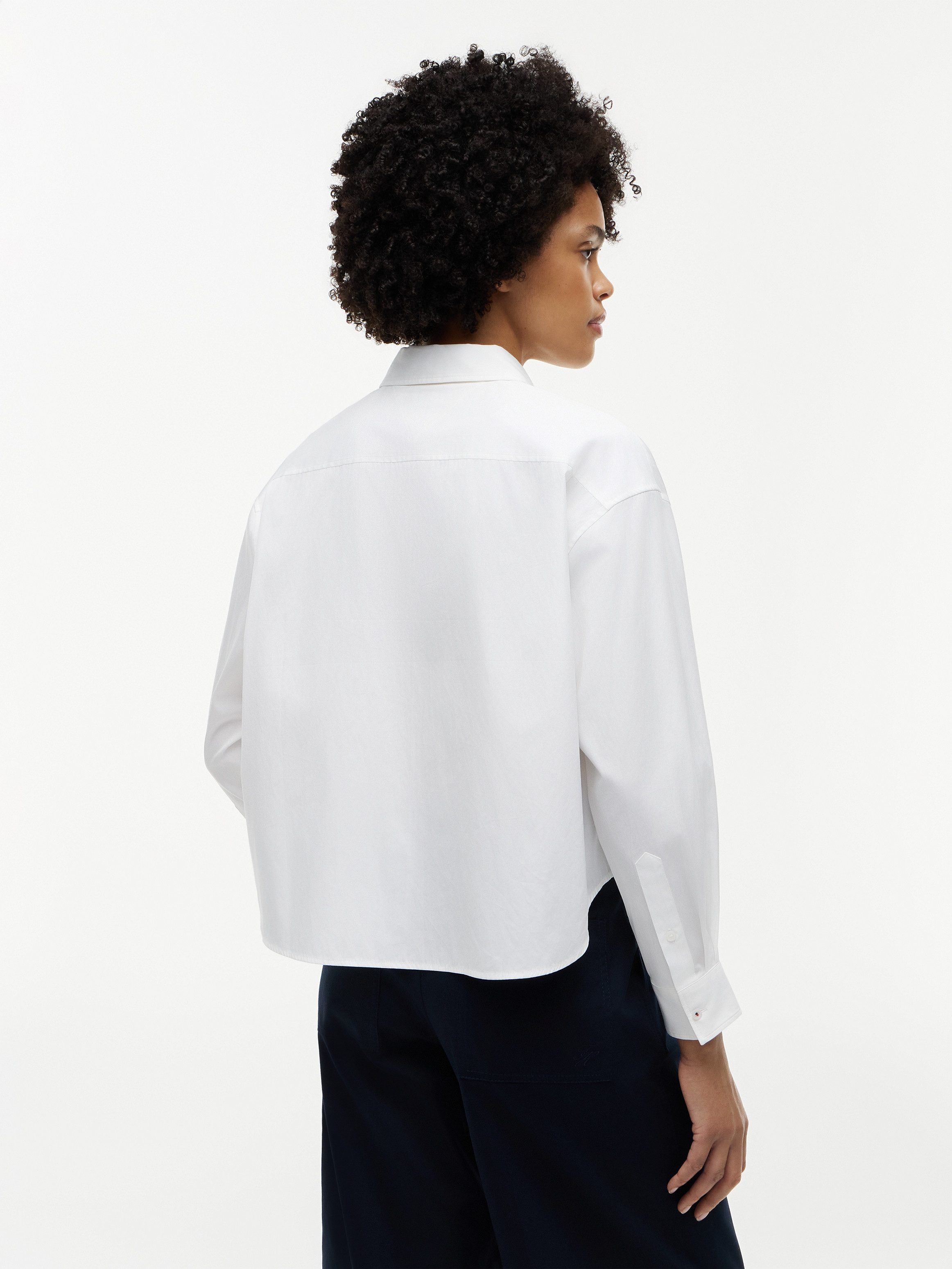 Tommy Hilfiger Hemdbluse SUMMER POPLIN LS BOXY SHIRT Baumwolle, Boxy Fit