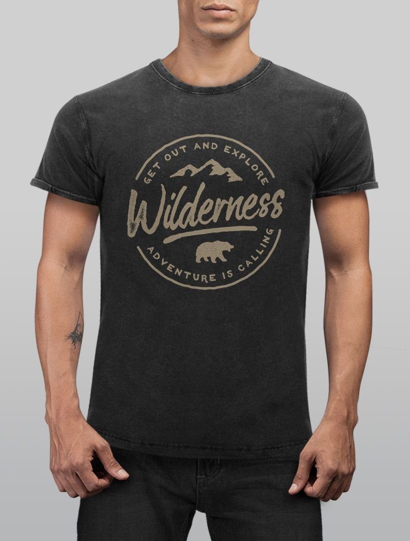 Neverless Print-Shirt Neverless® Herren T-Shirt Vintage günstig online kaufen