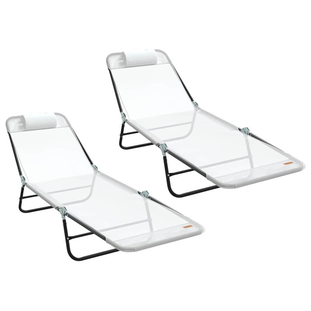 vidaXL Gartenliege Klappbare Sonnenliege 2 pcs günstig online kaufen