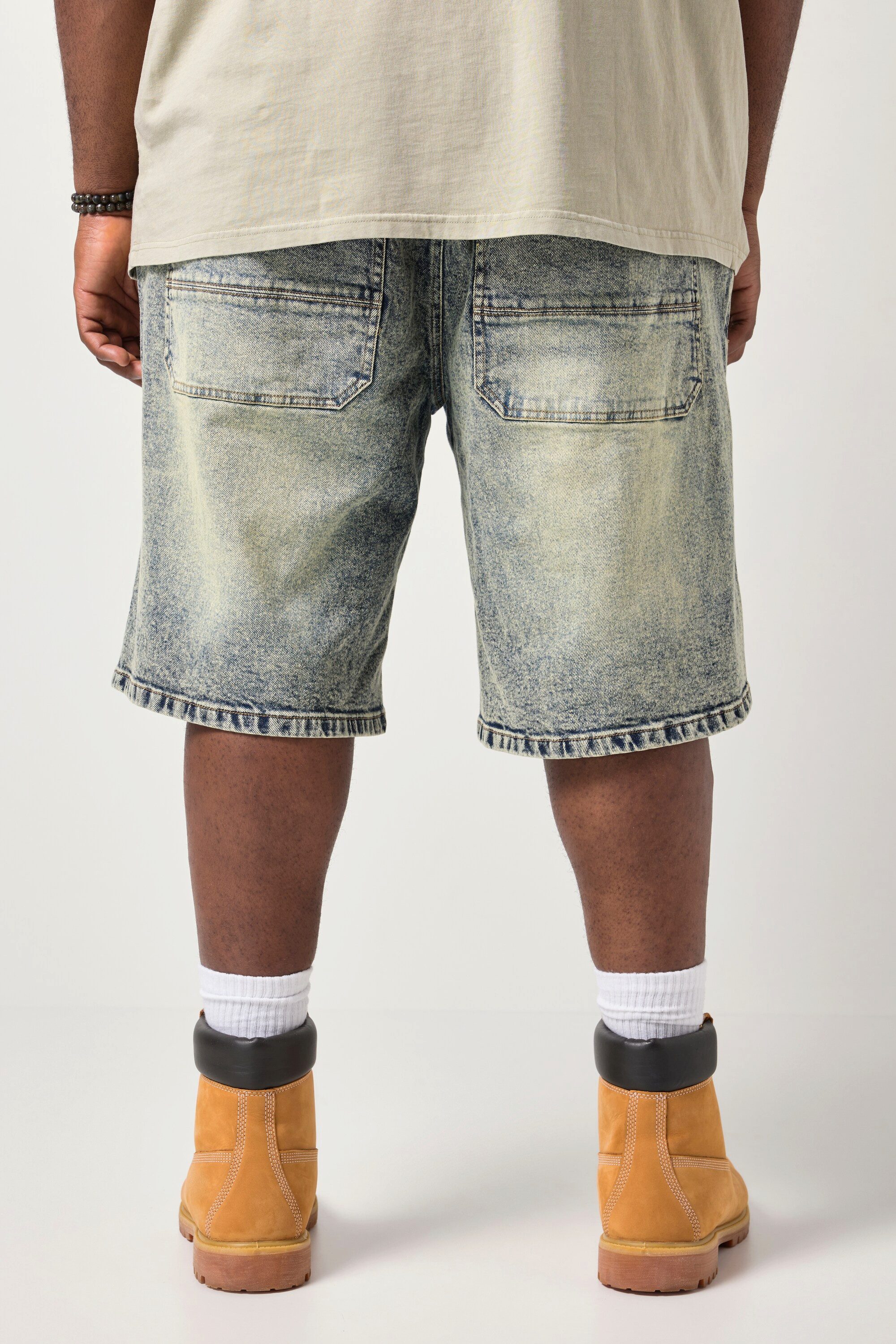 STHUGE Bermudas Jeans-Bermuda extra weiter Baggy Fit Dirty Denim – Bild 3 von 5