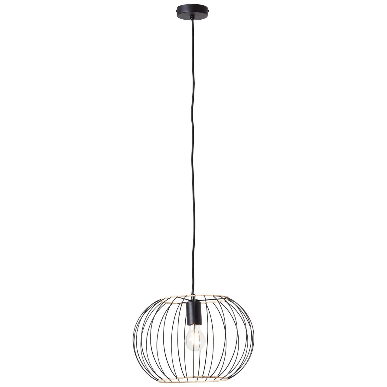 Brilliant Pendelleuchte Silemia, 1x Pendelleuchte A60, matt, E27, Lampe, schwarz Silemia 52W, 1flg Kabe