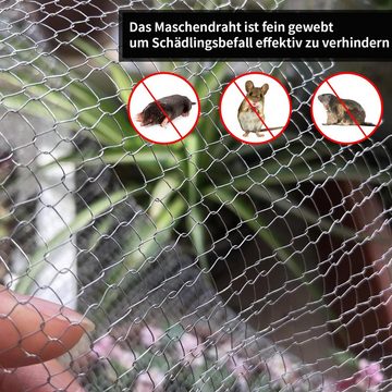TWSOUL Schutznetz Insekten- und nagetiersichere Netzbeutel für Blumenund Pflanzenwurzeln, BxL: 0.35x0.35 m, Metallgitterbeutel aus Edelstahl