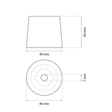 sossai® Türstopper Bodenstopper / Wandstopper NTS1 - ANKE 3 (1 St), Farbe: Beige