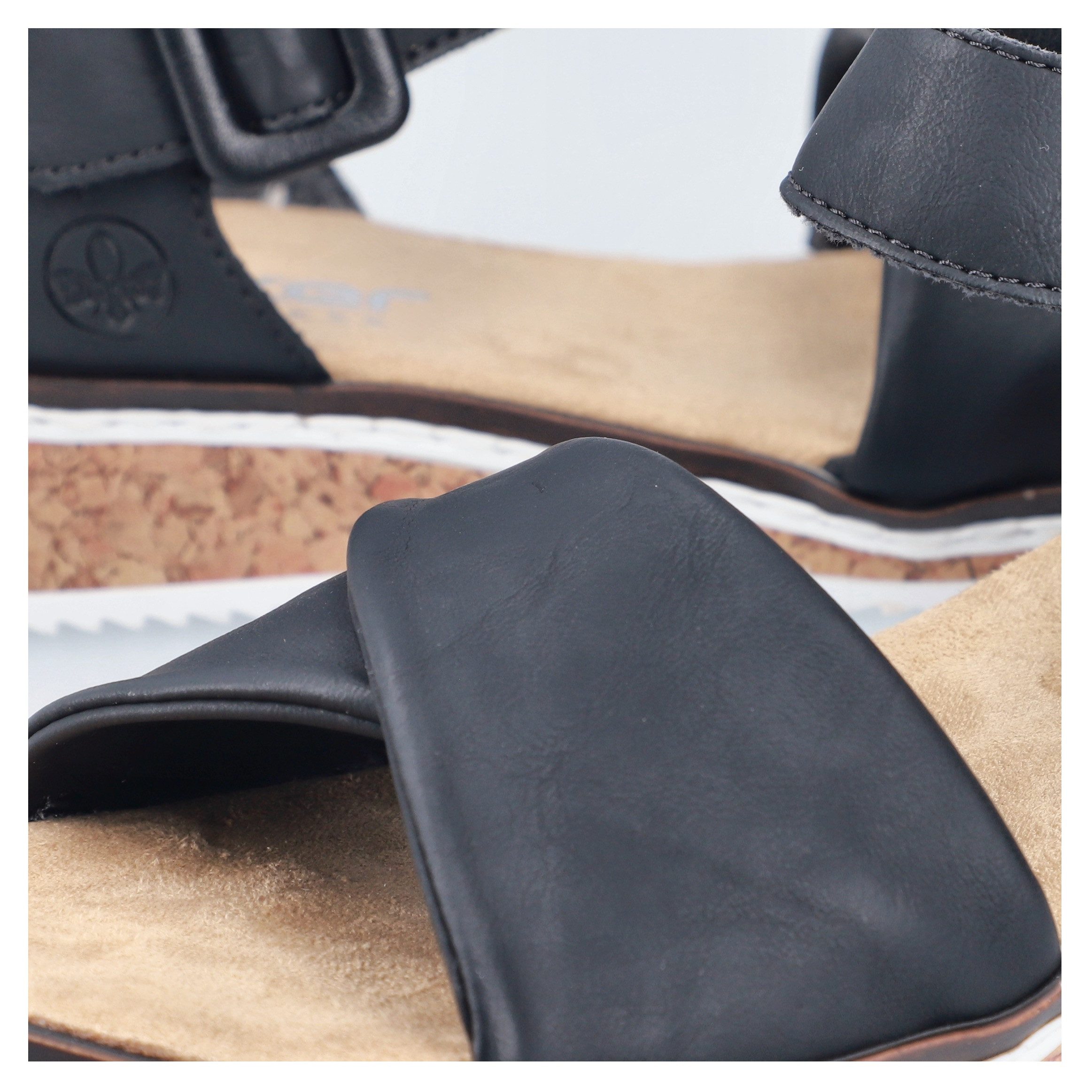 Rieker Sandalette Keilsandale, Sommerschuh, Urlaubsschuh mit Klettriemchen