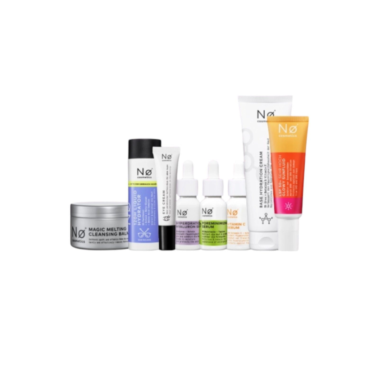 NO Cosmetics Gesichtspflege-Set Normale Haut Day & Night Routine 8-teilig, 8-tlg.