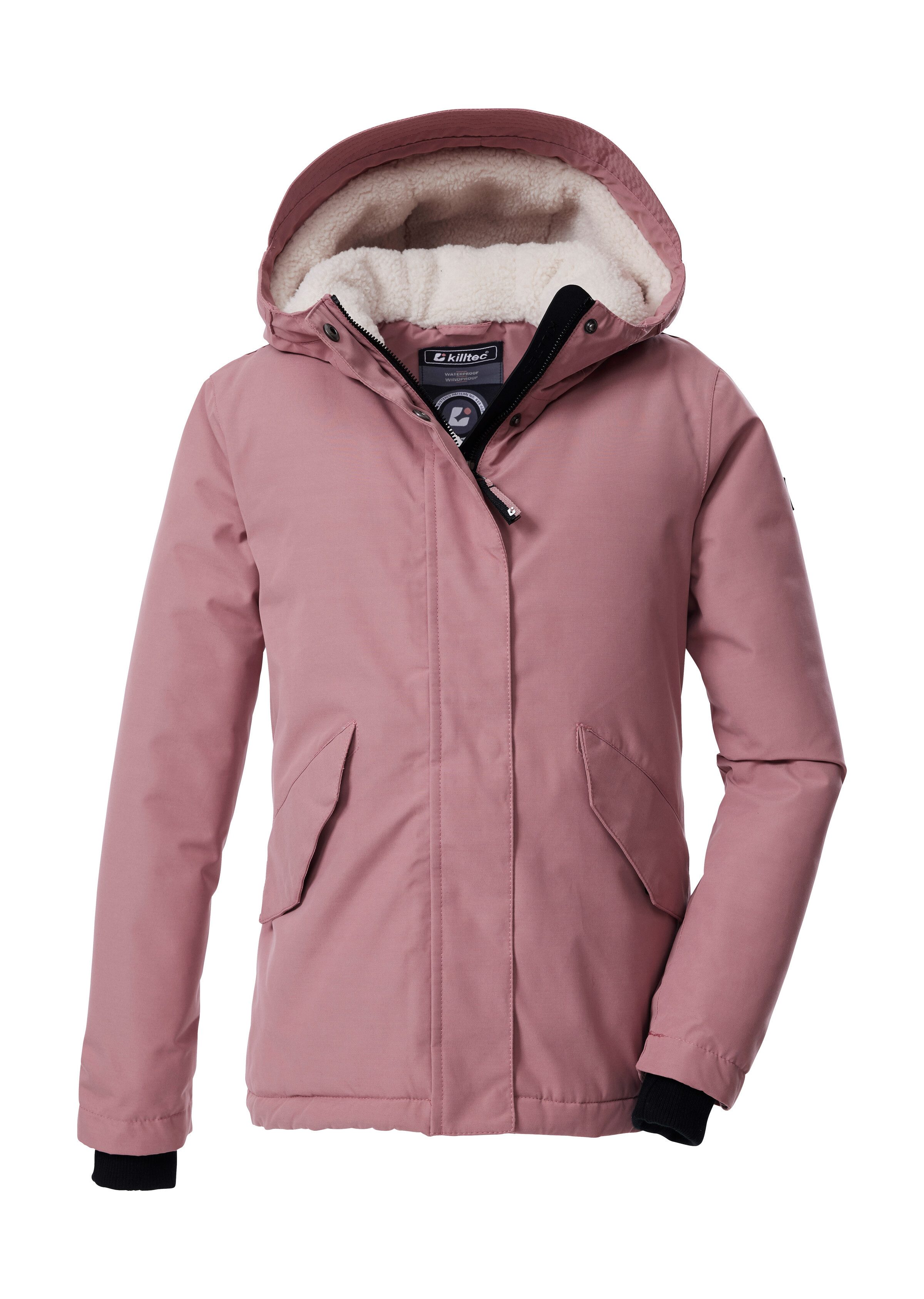Killtec Funktionsjacke KOW 235 GRLS JCKT Wind- und wasserdichte Kids-Jacke mit Teddyfell, PFAs-frei imprägniert
