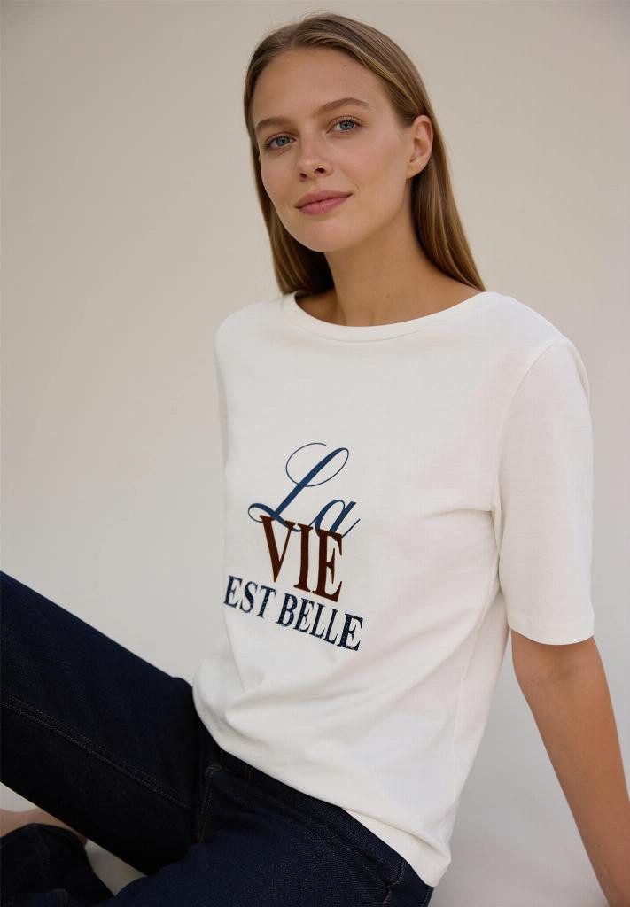 MORE&MORE Kurzarmshirt T-Shirt mit Wording – Bild 2 von 3