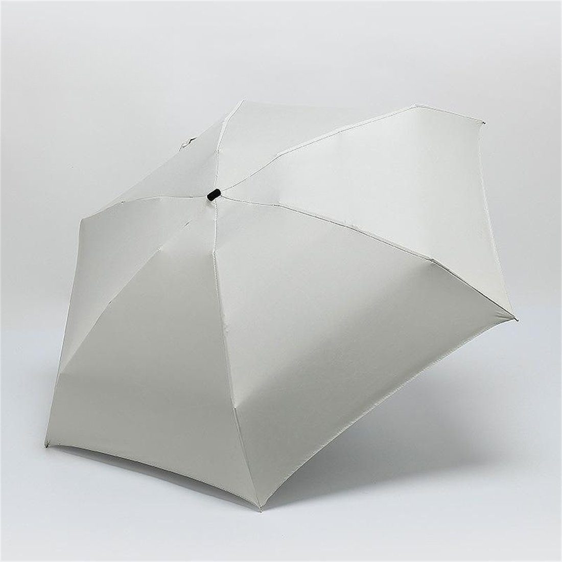 YOOdy~ Taschenregenschirm Taschenschirme damen small manual sonnenschirm Sonnenschutz, UV-Schutz für schützt vor Sonne und Regen winzig klein für unterwegs Beige