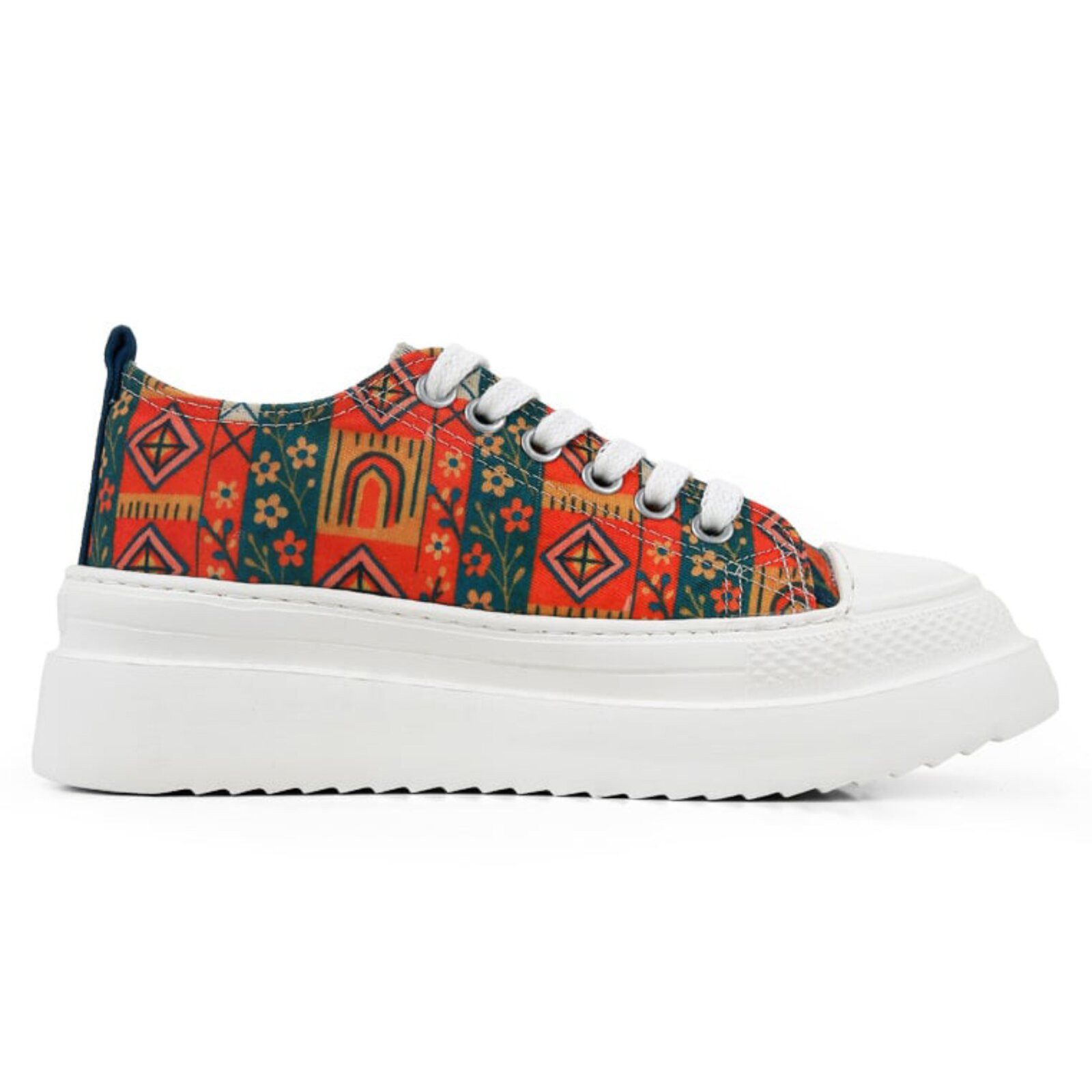 DOGO Freya Low-Top Sneaker Garden Birds Damen Sneaker Ballerina Handgefertigt