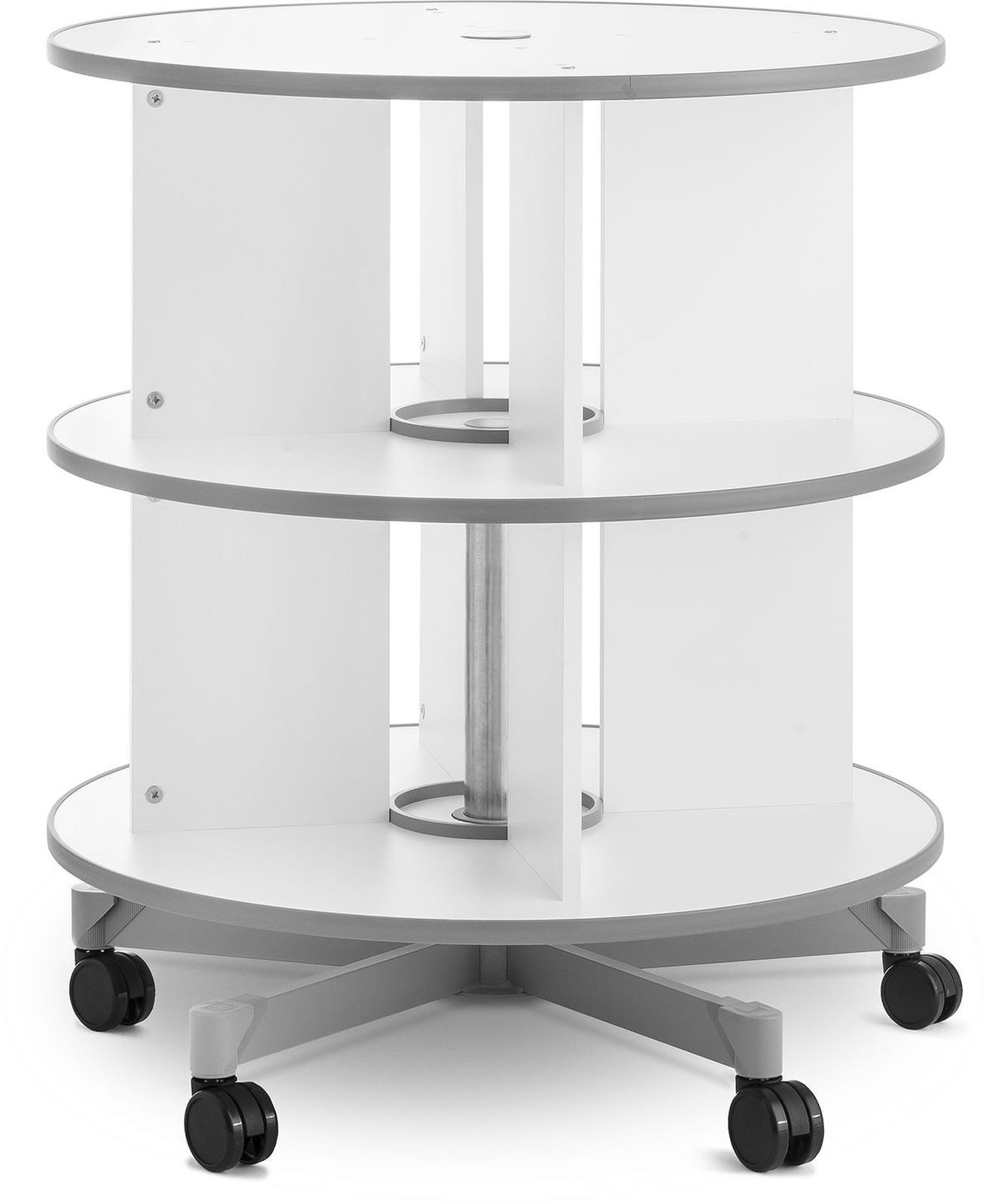 Moll Aktenschrank Ordnerdrehsäule Depotfile 80 2 Etagen weiß