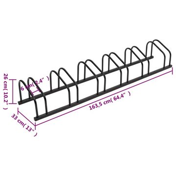 vidaXL Fahrradständer Fahrradständer für 6 Fahrräder Schwarz Stahl