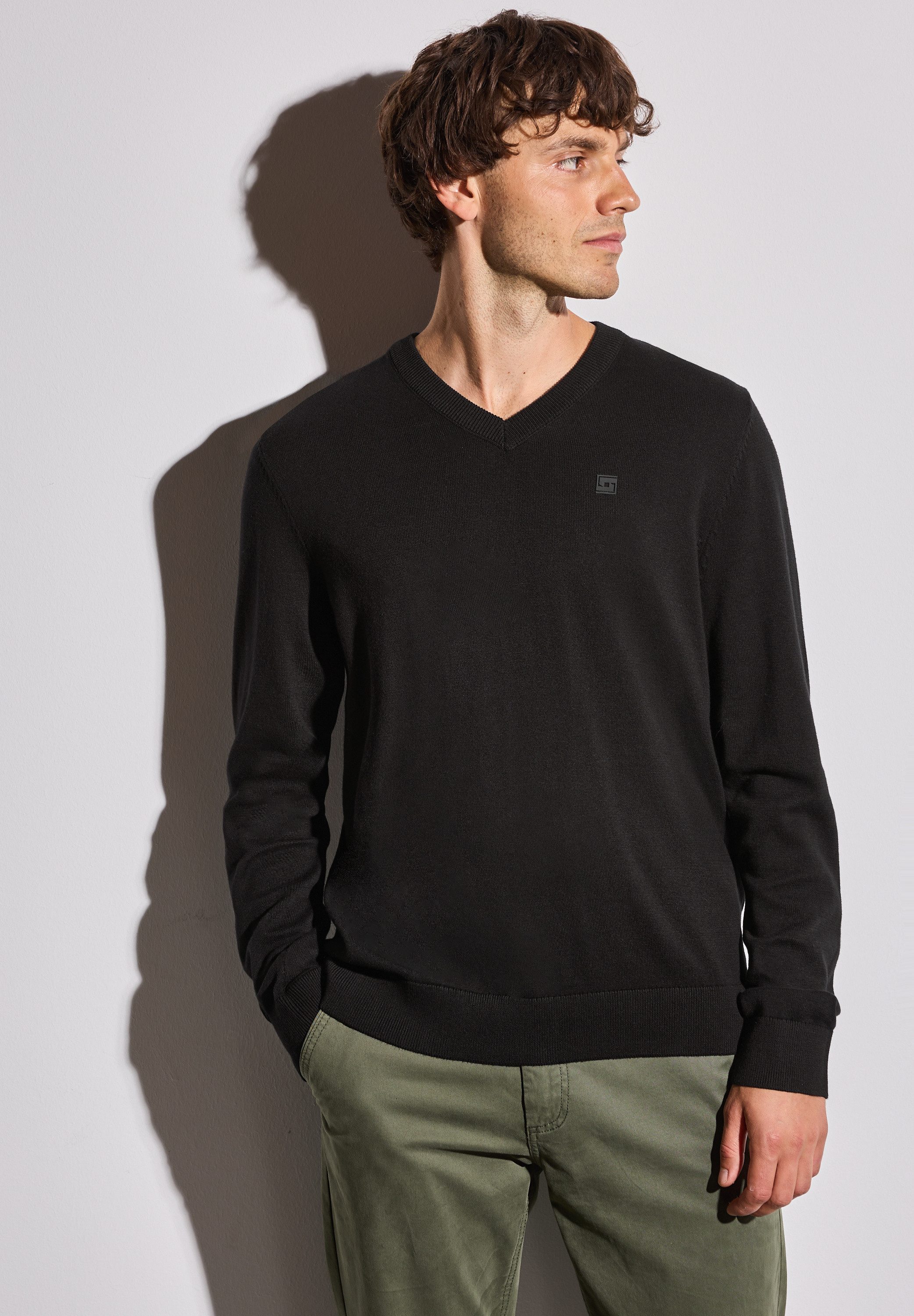 STREET ONE MEN Strickpullover aus reiner günstig online kaufen