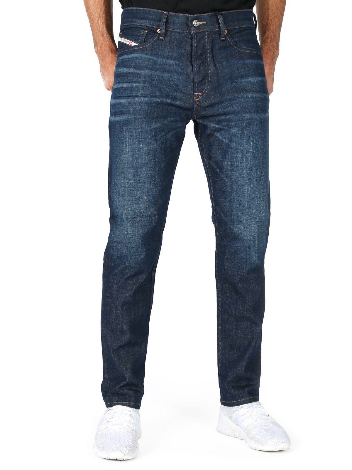 Tapered-fit-Jeans D-Fining Stretch Diesel 09A48 Hose Knöchellange Regular -