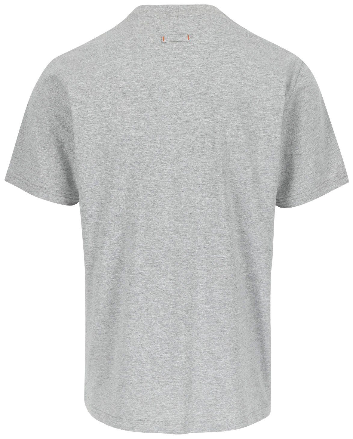 Tragegefühl Rundhals, grau Herock mit T-Shirt ENI Herock®-Aufdruck, angenehmes Baumwolle,
