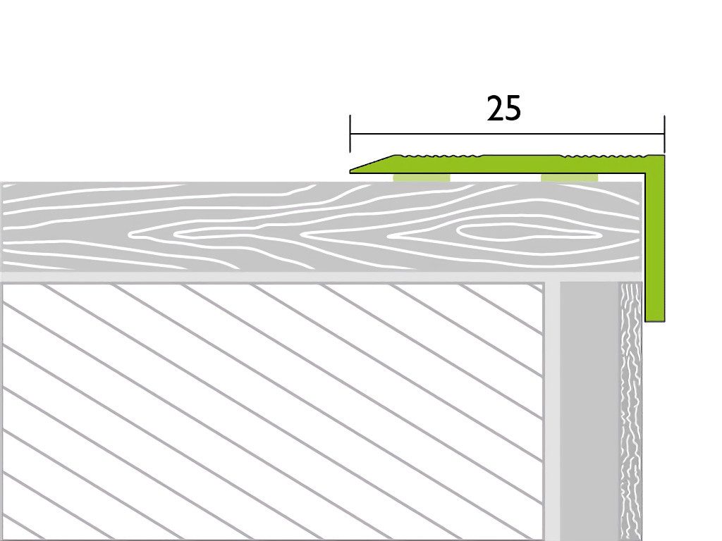 PRO Line Treppenkantenprofil Treppenkantenprofil PROSTEP Aluminium eloxiert Edelstahl