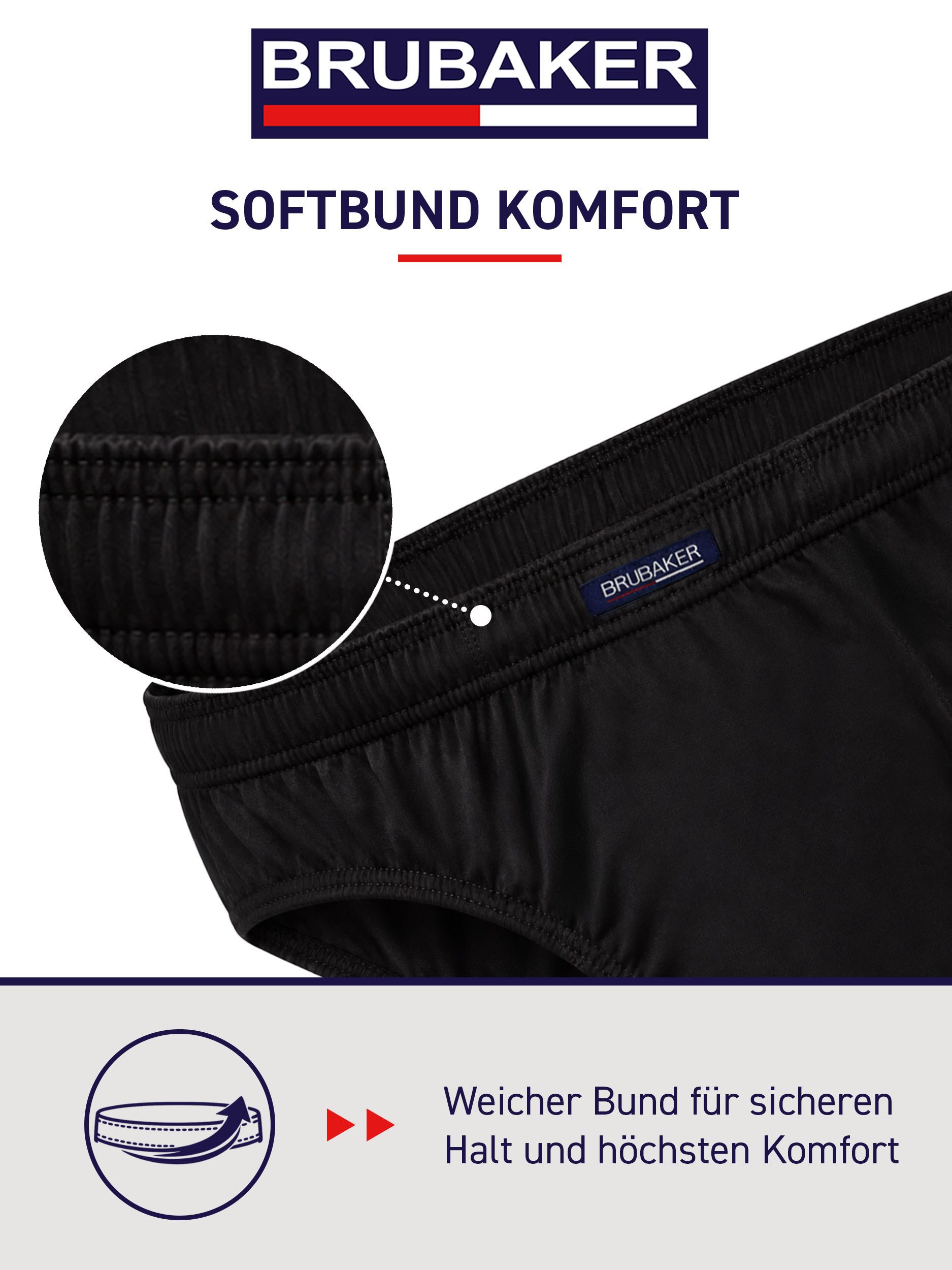 BRUBAKER Slip Herren Unterhose aus Baumwolle (Spar-Pack, 7-St., 7er-Pack) Großpackung Männer Unterwäsche, sehr bequeme Passform – Bild 4 von 5