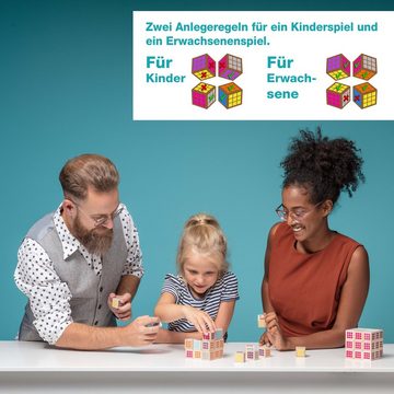FRITZO Spiel, FRITZO CUBE Two Blocks Gesellschaftsspiel für Erwachsene & Kinder, Made in Europe