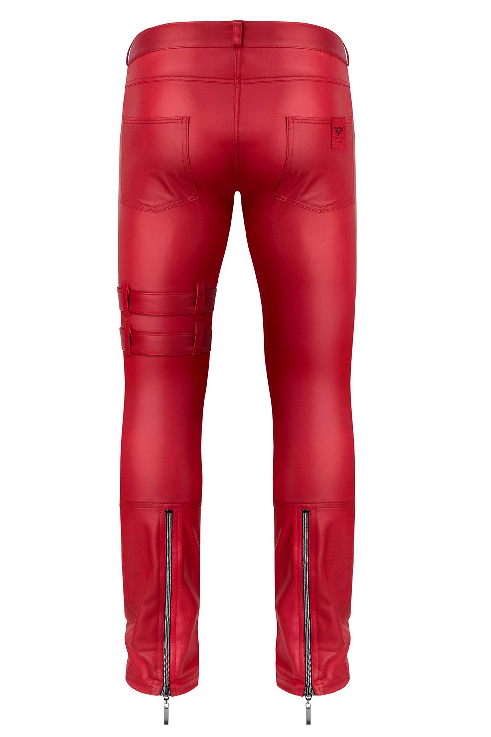 Regnes Fetish Planet Lederimitathose Herren-Hose in rot - XL