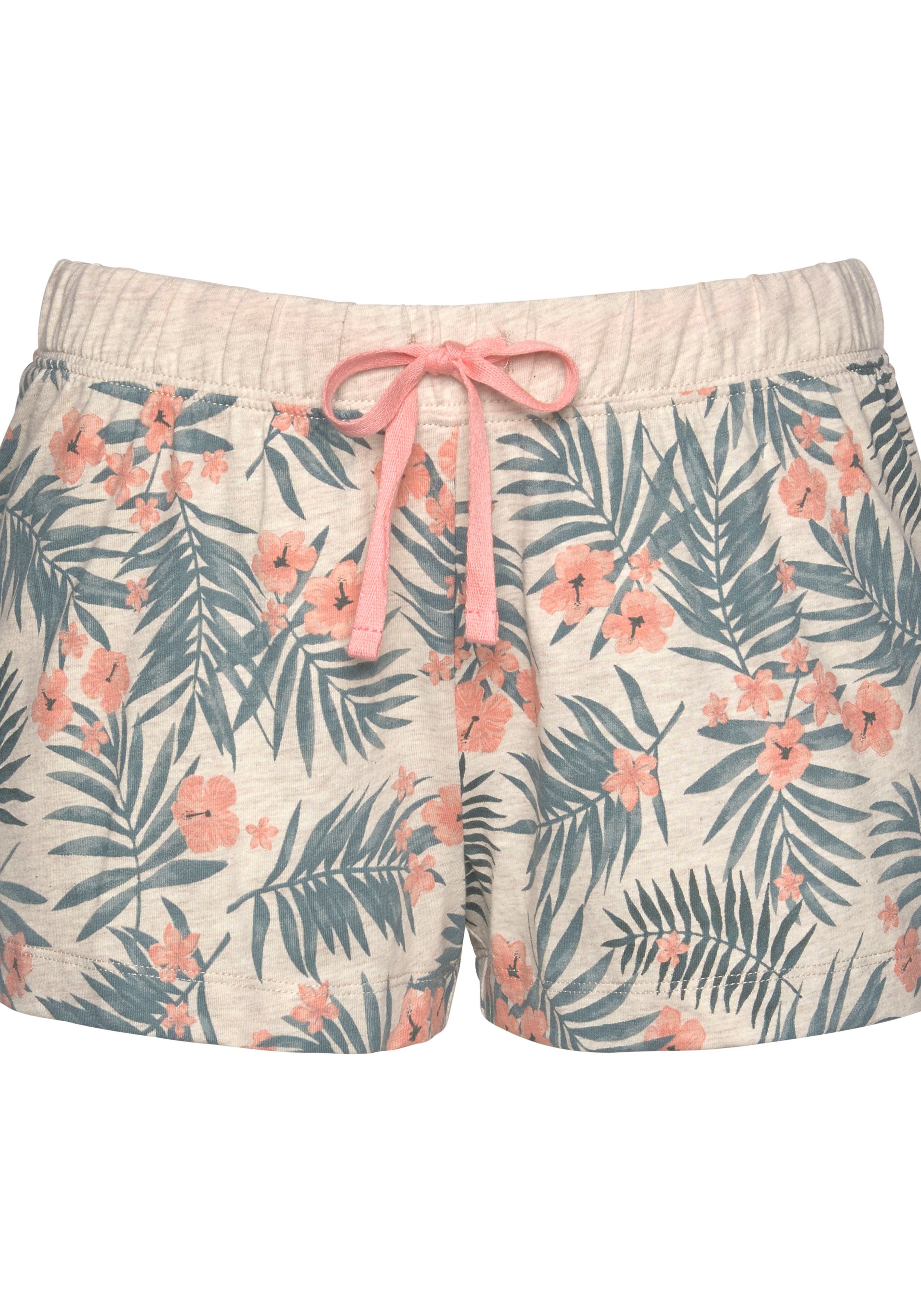 LASCANA Shorty (Set, 2 tlg) mit Palmen-Print