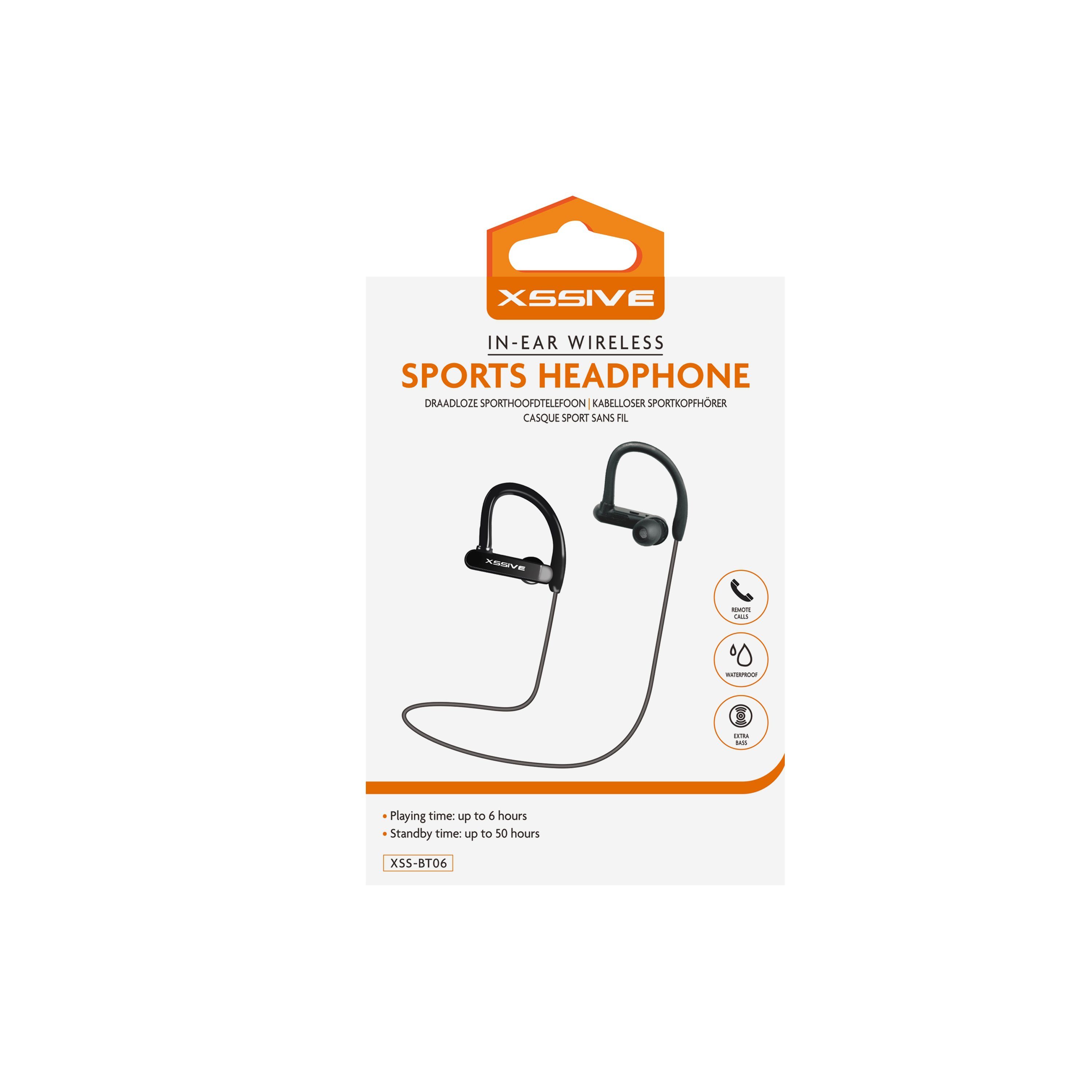 Kopfhörer Kabellos Wireless Sport In-Ear-Kopfhörer In-Ear schwarz wireless Bluetooth COFI 1453 Headset