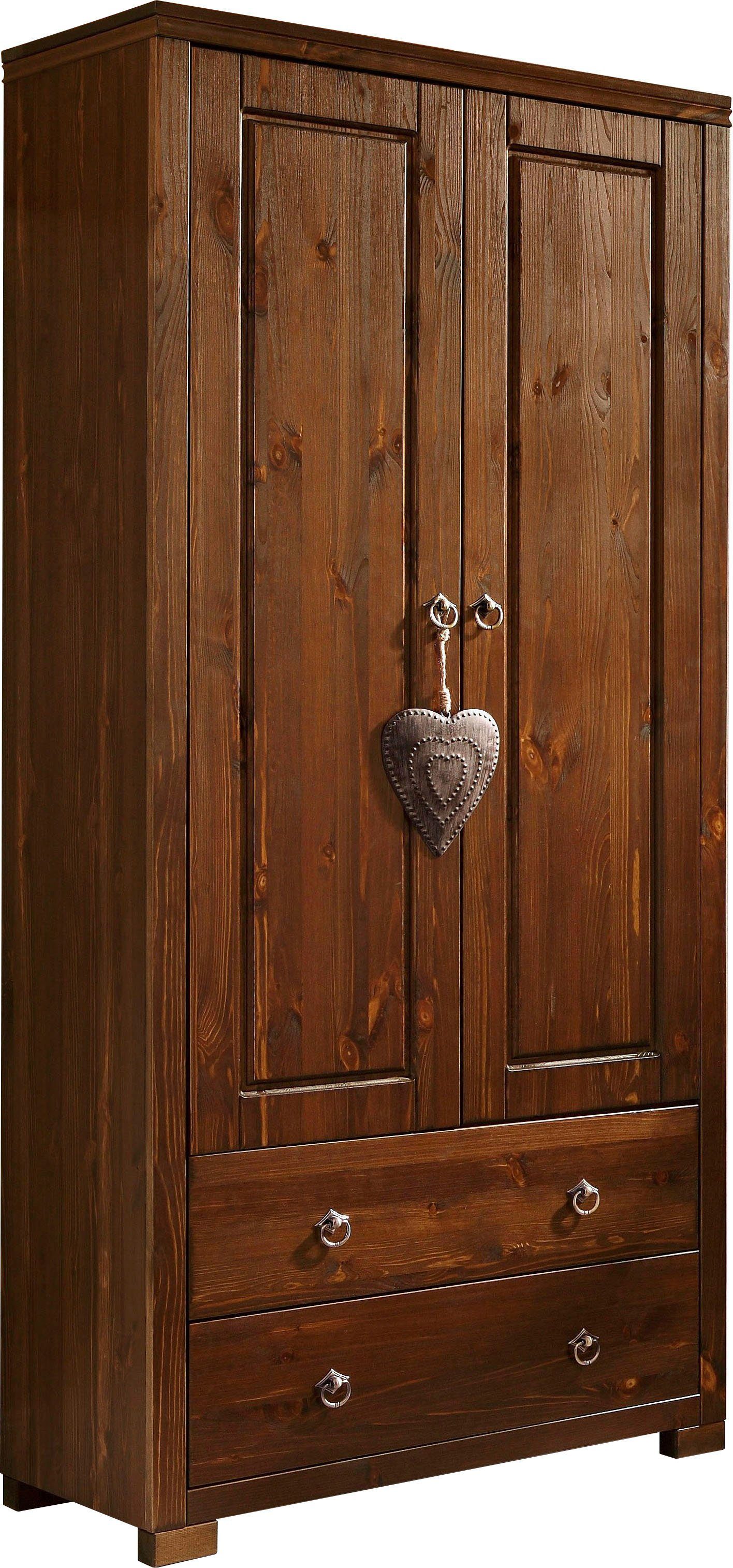 OTTO home Kleiderschrank Gotland; Wäscheschrank, Mehrzweckschrank mit Schubladen, Landhausstil (B/H/T ca: 80cmx178cmx40cm) massive Kiefer, FSC® zertifiziert, langlebige Qualität trifft Stil