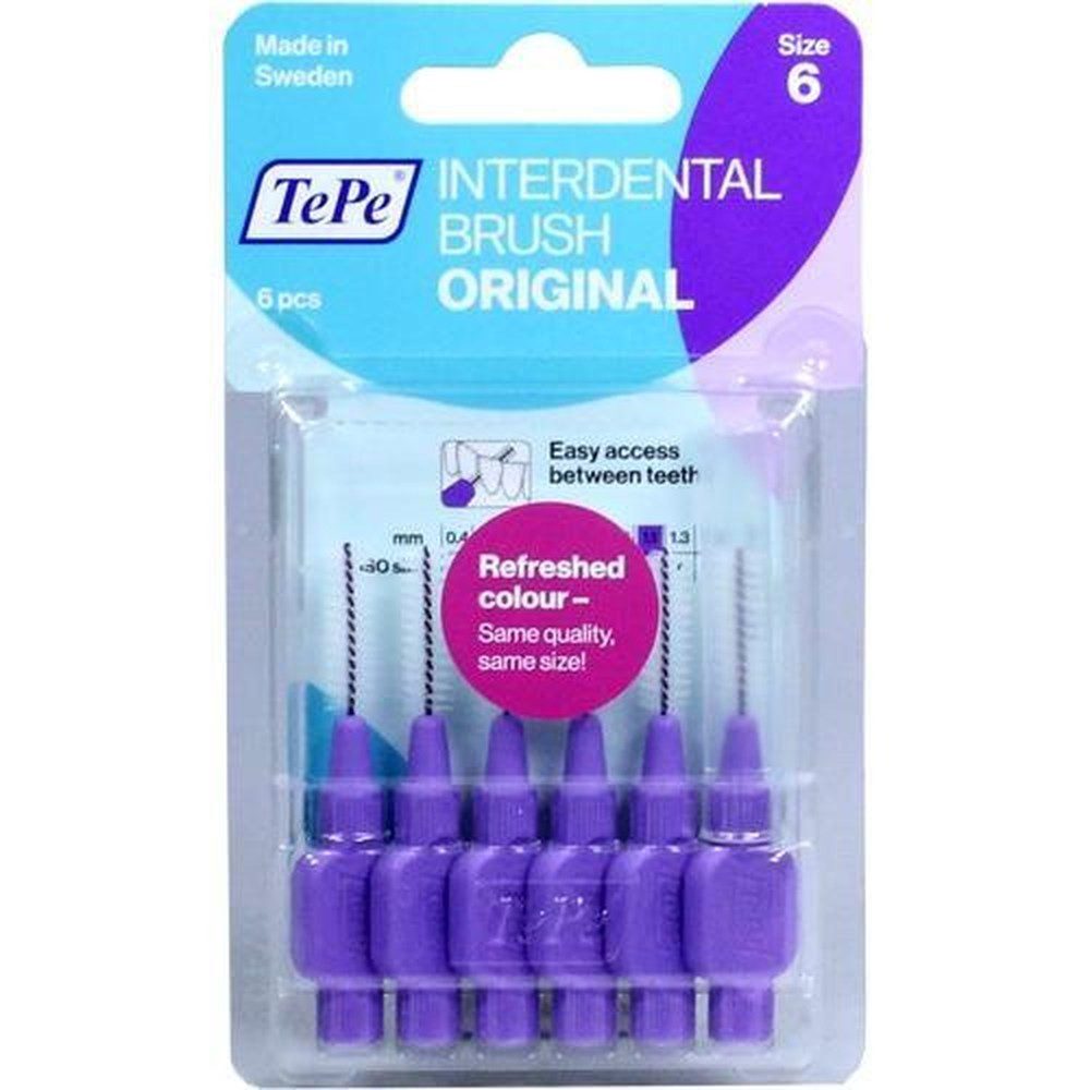 TePe Interdentalbürsten TEPE Interdentalbürste 1,1mm lila 6St