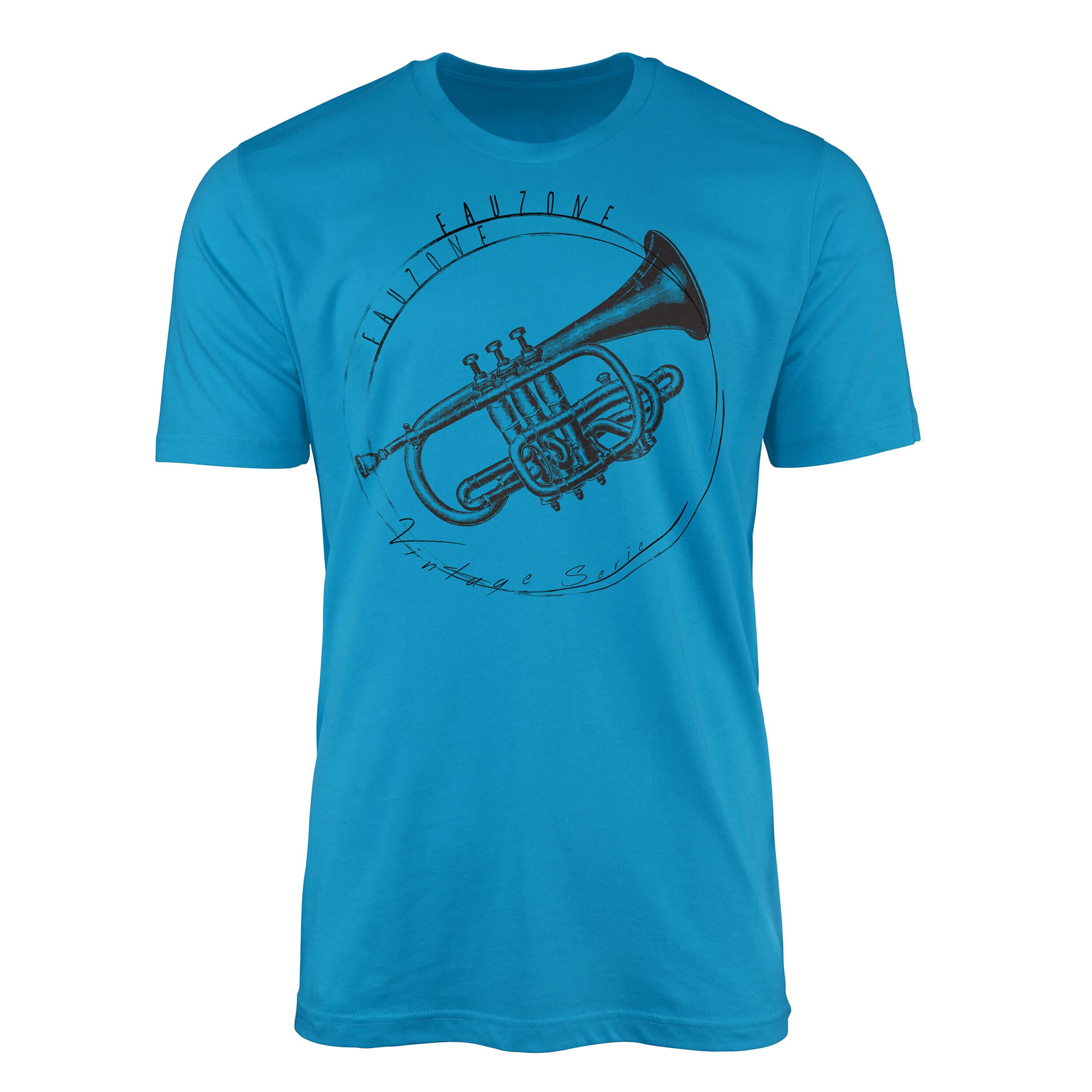 Sinus Art T-Shirt Vintage Herren Atoll Trompete T-Shirt