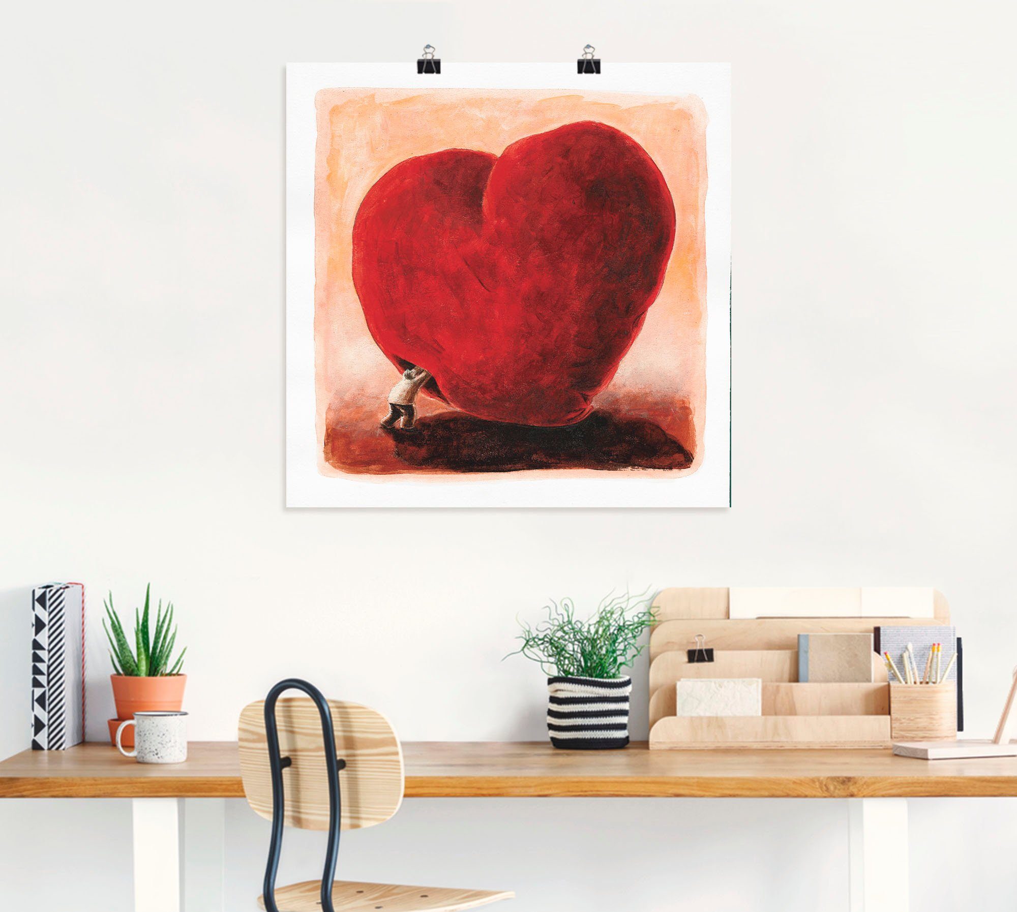 Artland Wandbild »Weiches Herz«, Herzen (1 St), in vielen Größen