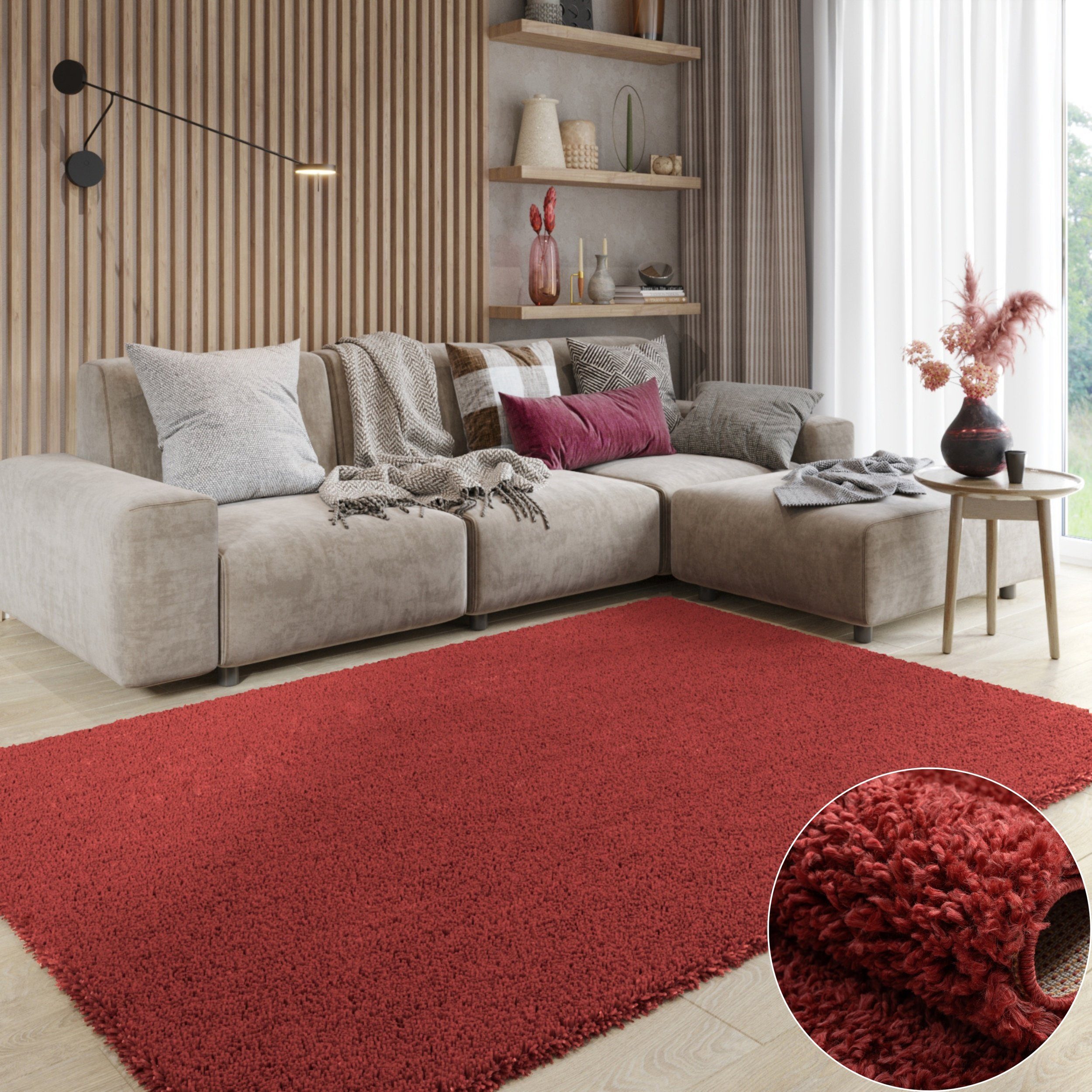 Wohnando Teppich MY-RUG Hochflorteppich Shaggy Star 90x60cm, rechteckig, Hö günstig online kaufen