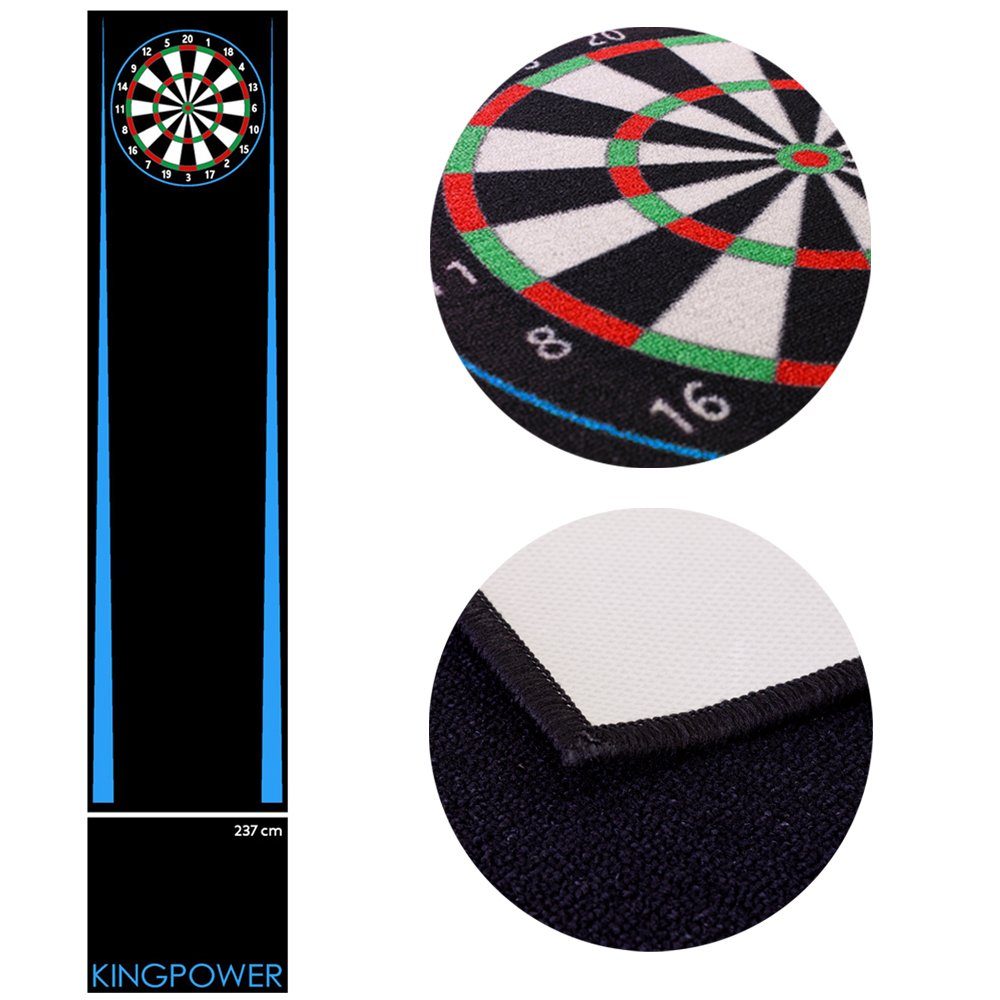 Kingpower Dartmatte Dartteppich Dartmatte Turnier Matte Dart Matte Darts 290 x 60 cm Blau