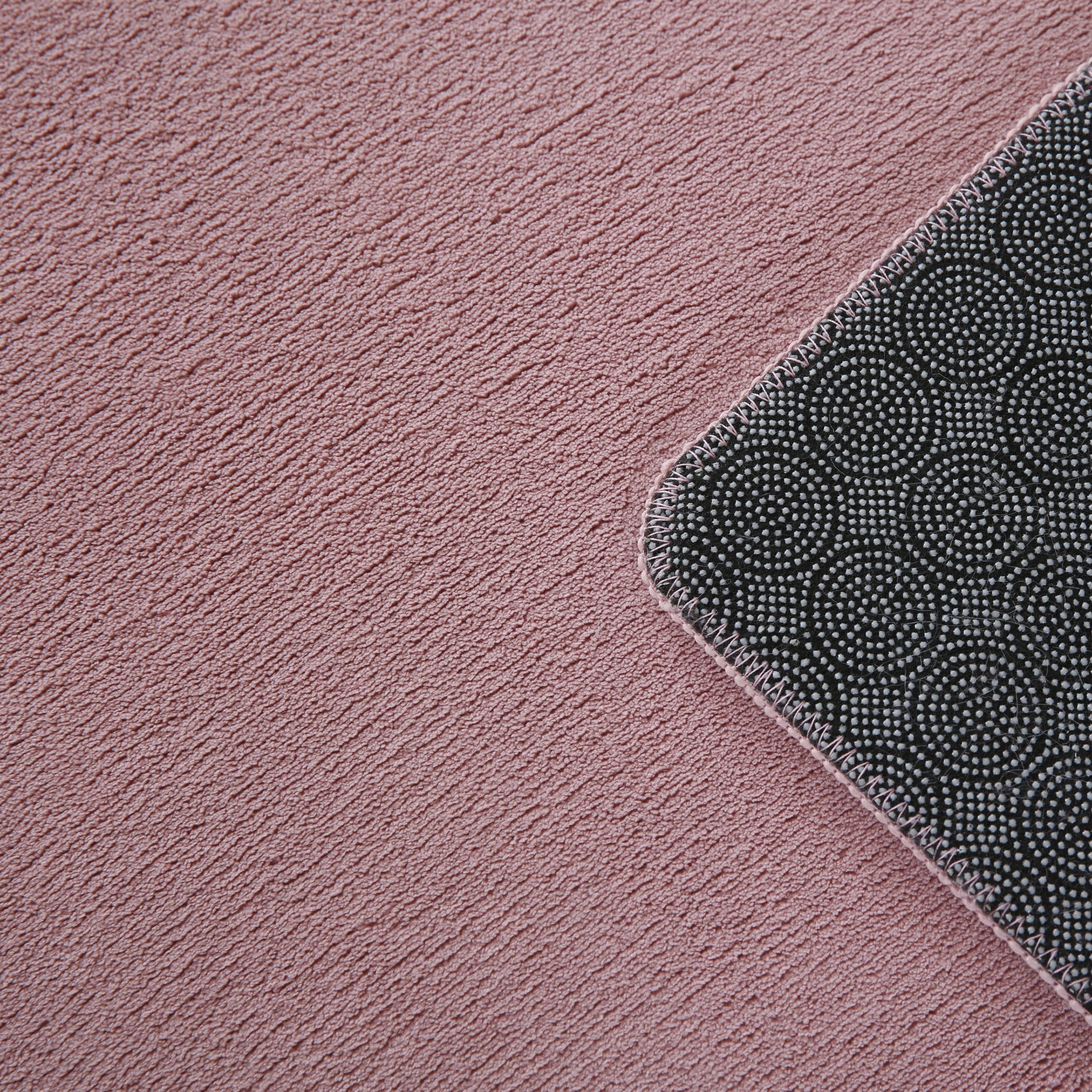 Unicolor Teppich Teppium, Höhe: Rose Einfarbig, - Läufer, Wohnzimmer mm, 7 Teppich