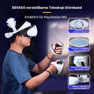 yozhiqu Verstellbarer Kopfbügel für Playstation VR2, leichter PS VR2-Gurt Virtual-Reality-Helm
