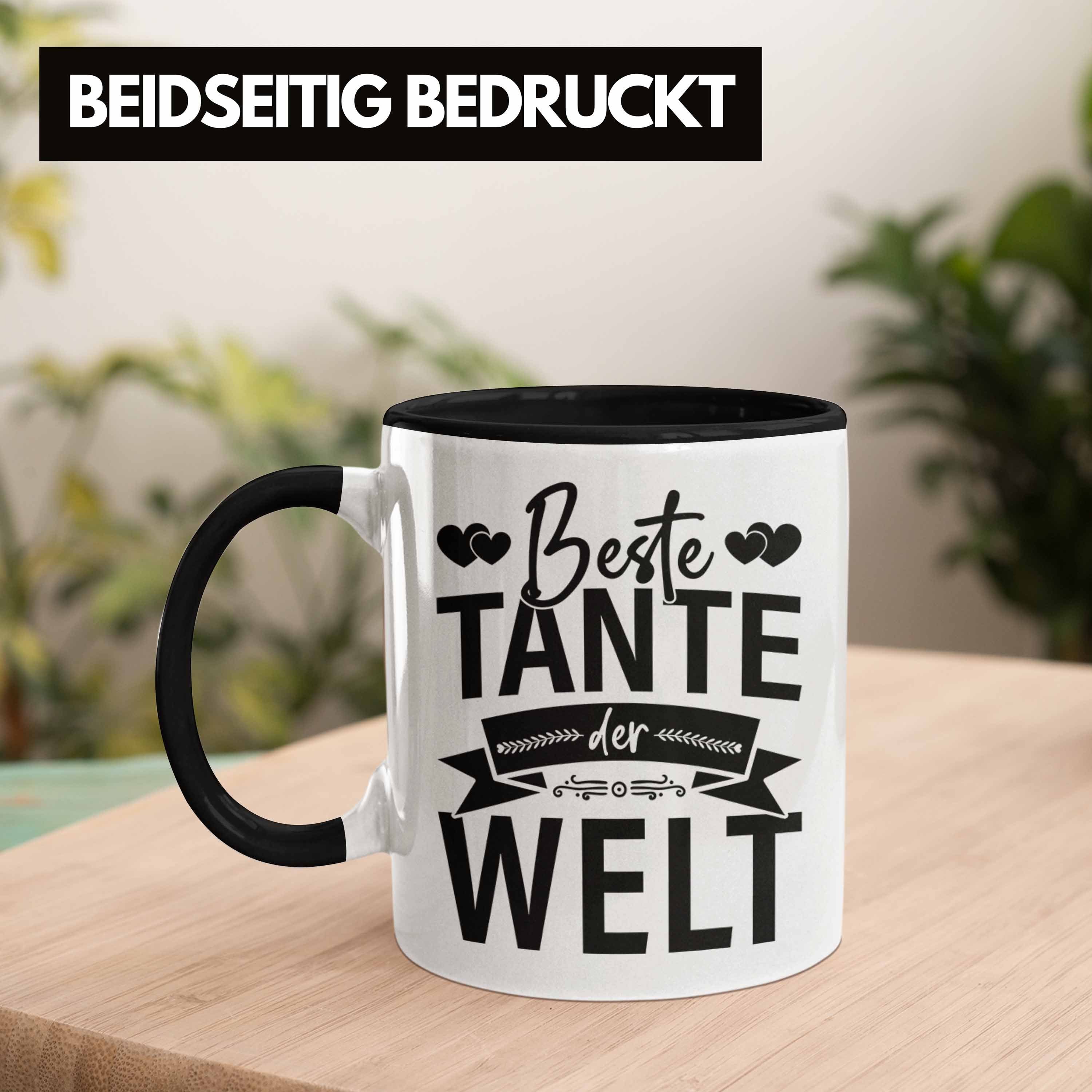 Trendation Tasse Trendation - Beste Geschenke Welt Der Lieblingstante Lustig Geschenkidee Tante Schwarz Spruch Tasse