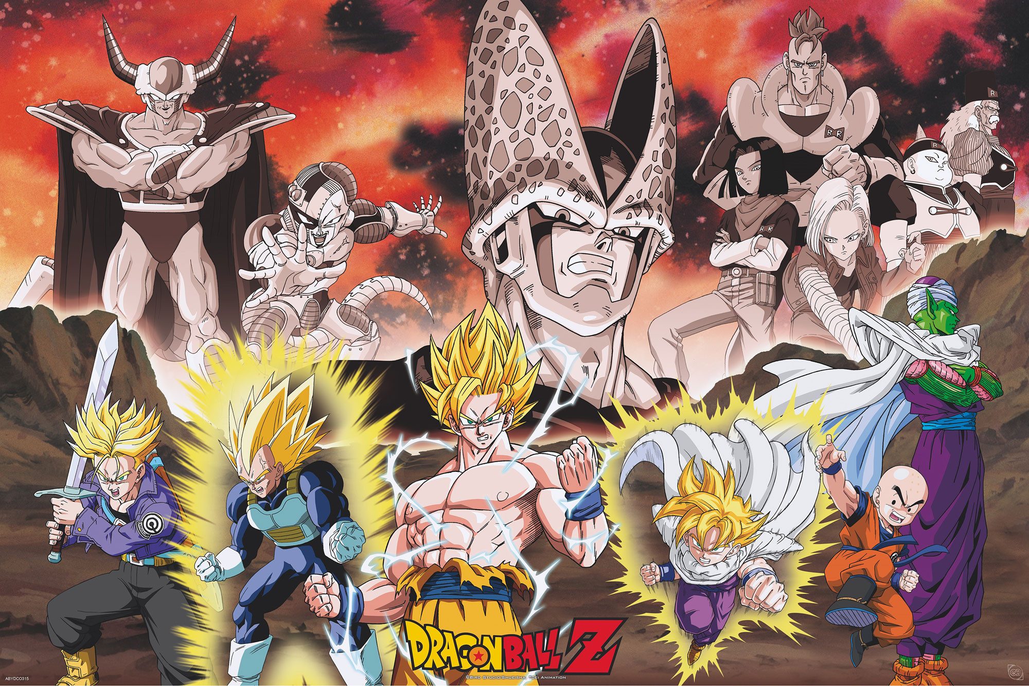 Poster Dragon Ball - Плакат - Group Cell Arc