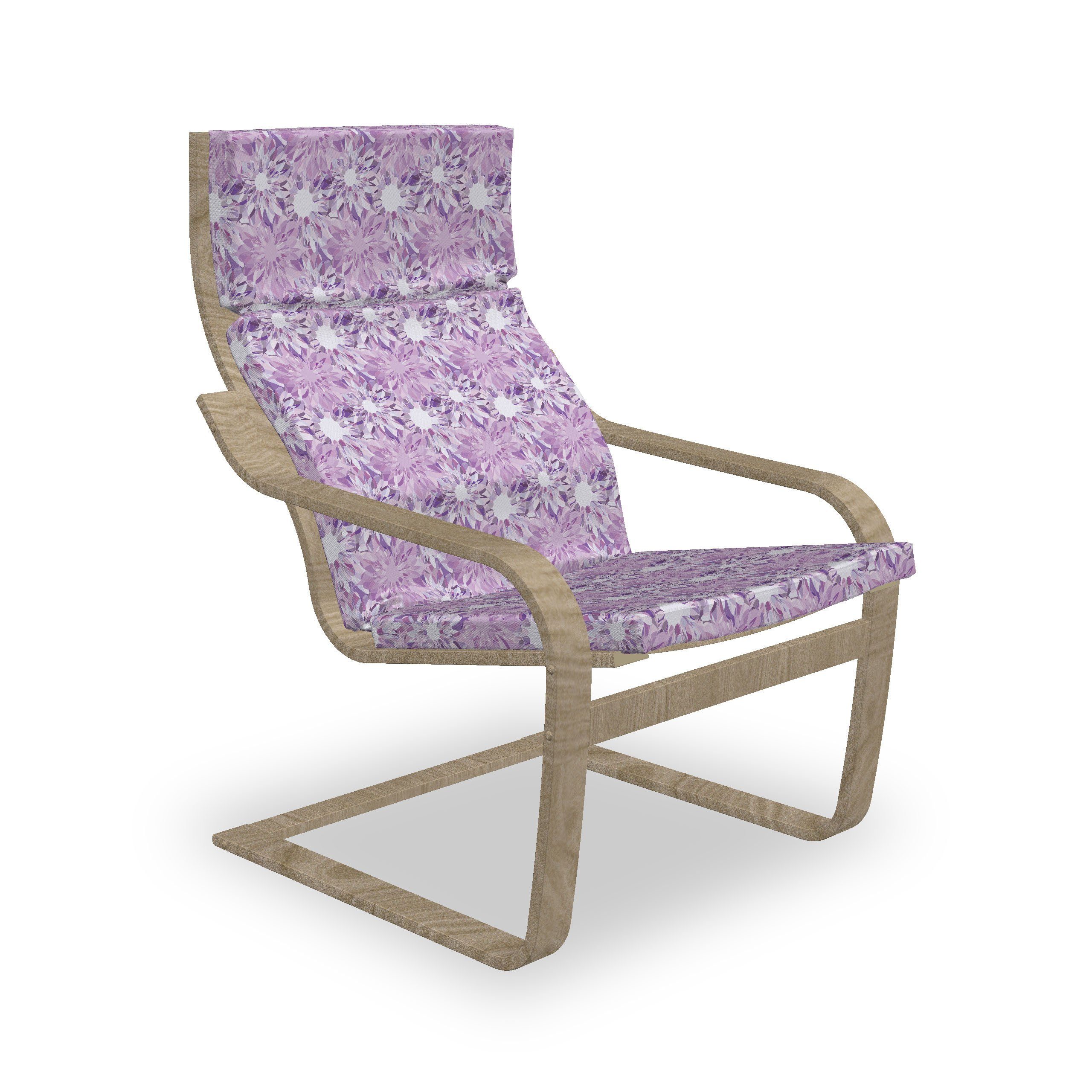 Abakuhaus Stuhlkissen Sitzkissen mit Stuhlkissen mit Hakenschlaufe und Reißverschluss, Retro Digitales Floral Design