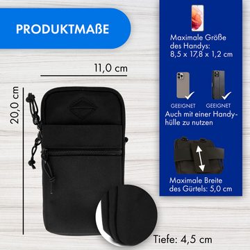 XiRRiX Umhängetasche Tasche zum Umhängen für Damen / Herren - universal Handytasche klein (1-tlg., mit verstellbarem Schulterriemen), wasserabweisendes Material, RFID Kartenfach im Inneren