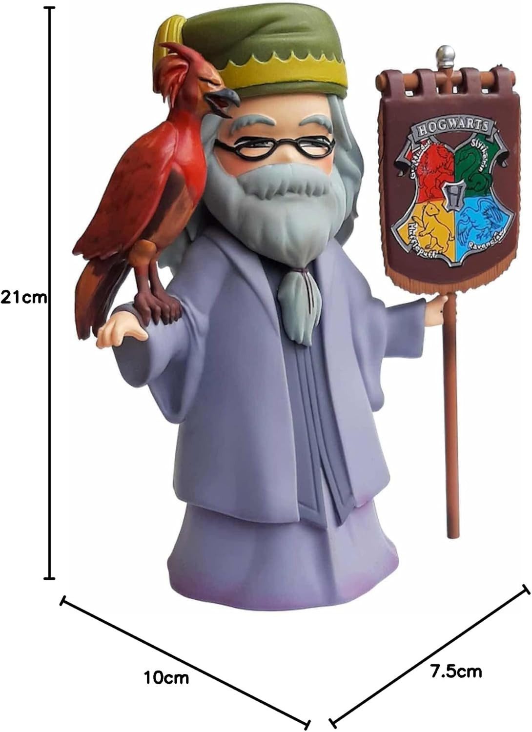 Plastoy Actionfigur Harry Potter Dumbledore und Fumseck Figur 15cm, (1-tlg), Offiziell lizenzierte detailreiche Statue
