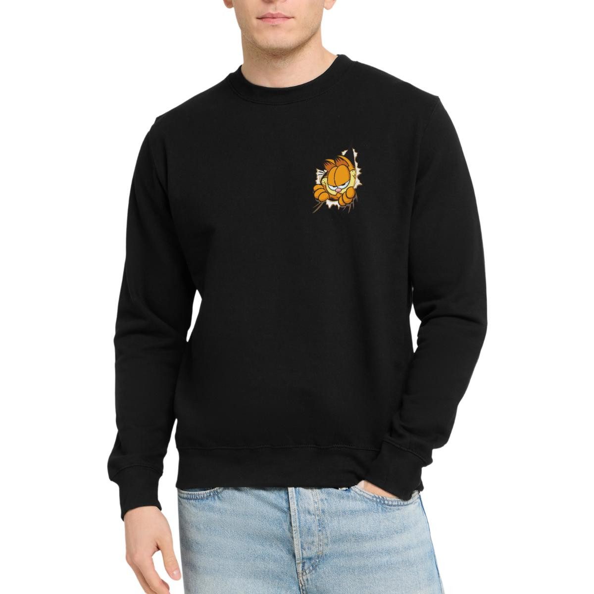 Spreadshirt Sweatshirt Garfield Hier Ist Garfield Unisex Pullover (1-tlg)