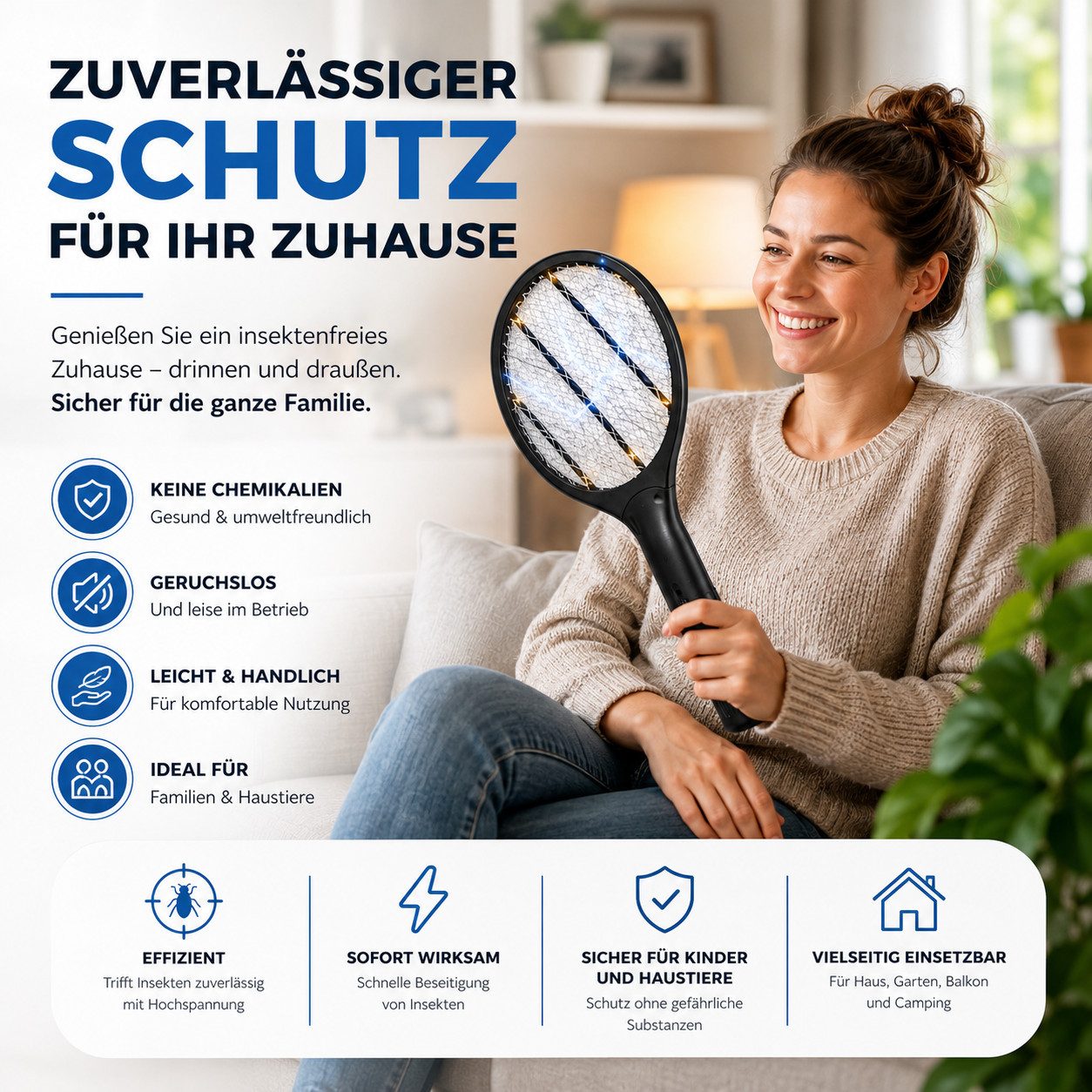 TK Gruppe Fliegenklatsche Elektrische Fliegenklatsche, drei Ausführungen von 33,5 bis 45 cm – Bild 2 von 5