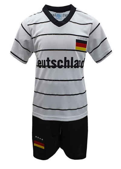 Fashion Boy Fußballtrikot Fussball Fan Set Deutschland Germany Trikot + Shorts, JS130 (Set, T-Shirt + Shorts)