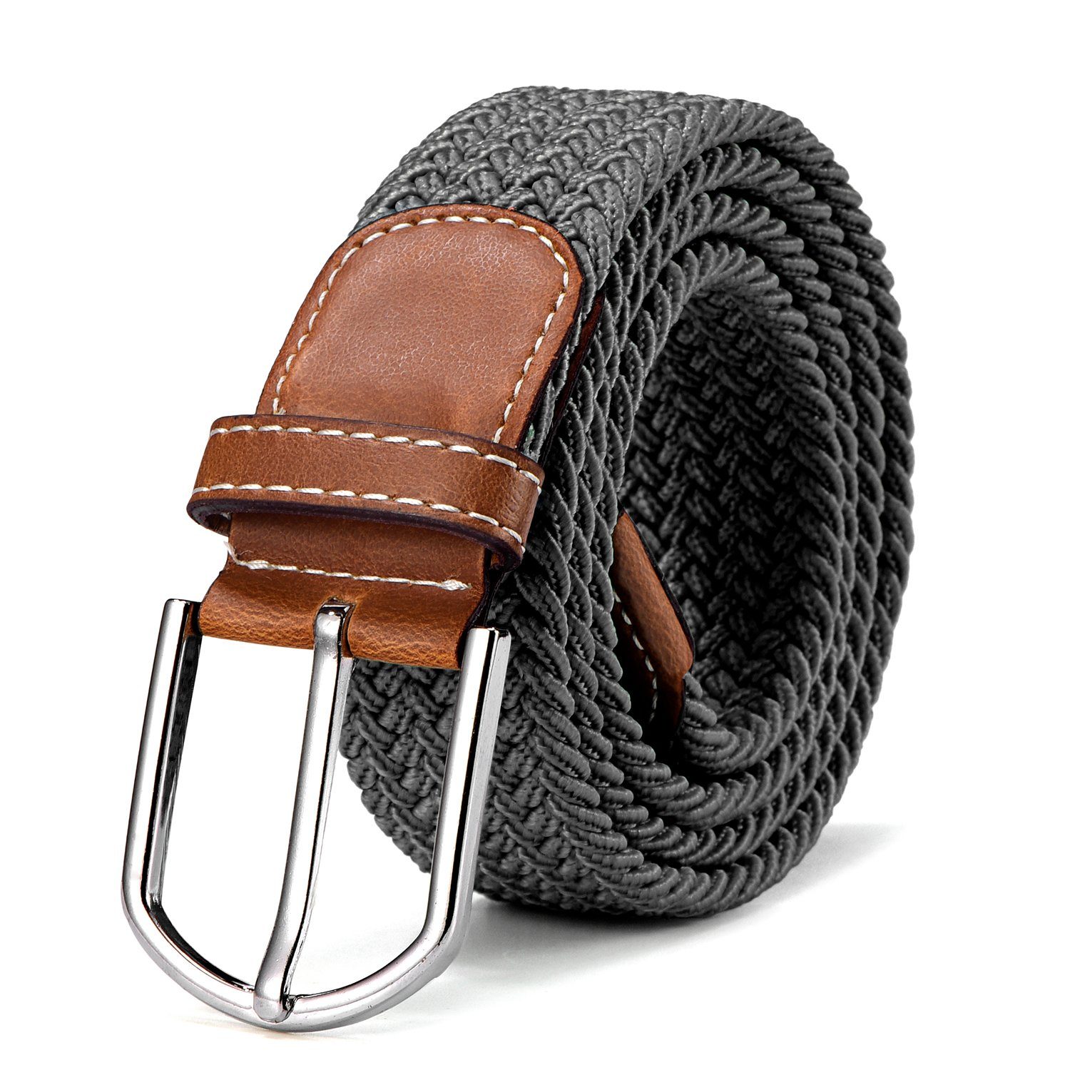 DonDon Тканевые ремни Ремни Тканевые ремни elastisch (Packung, 1-St) geflochtener Stretchgürtel, für Damen und Herren, bis 120 cm
