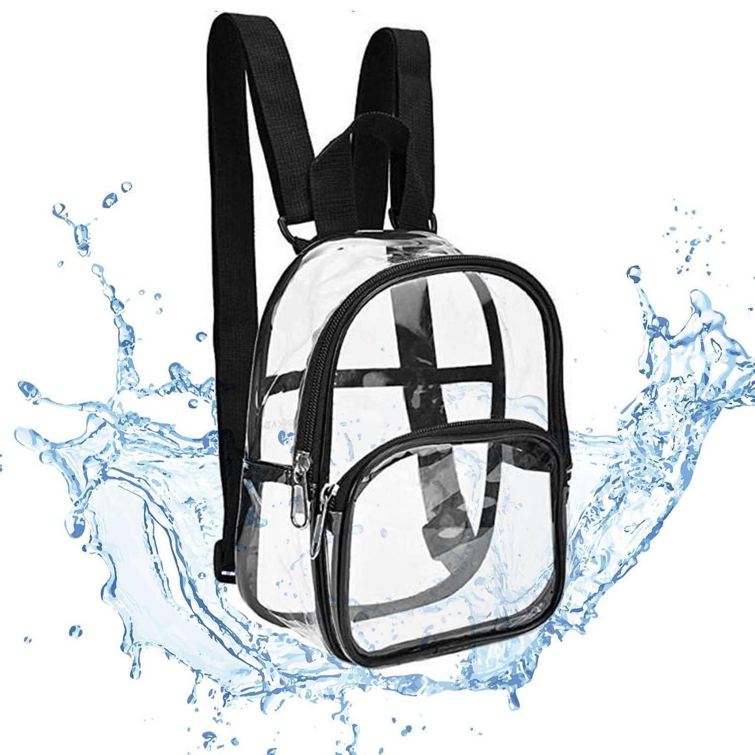 LuxusKollektion Minirucksack Transparenter Rucksack Mini Wasserfest Konzert Reisen Schwarz